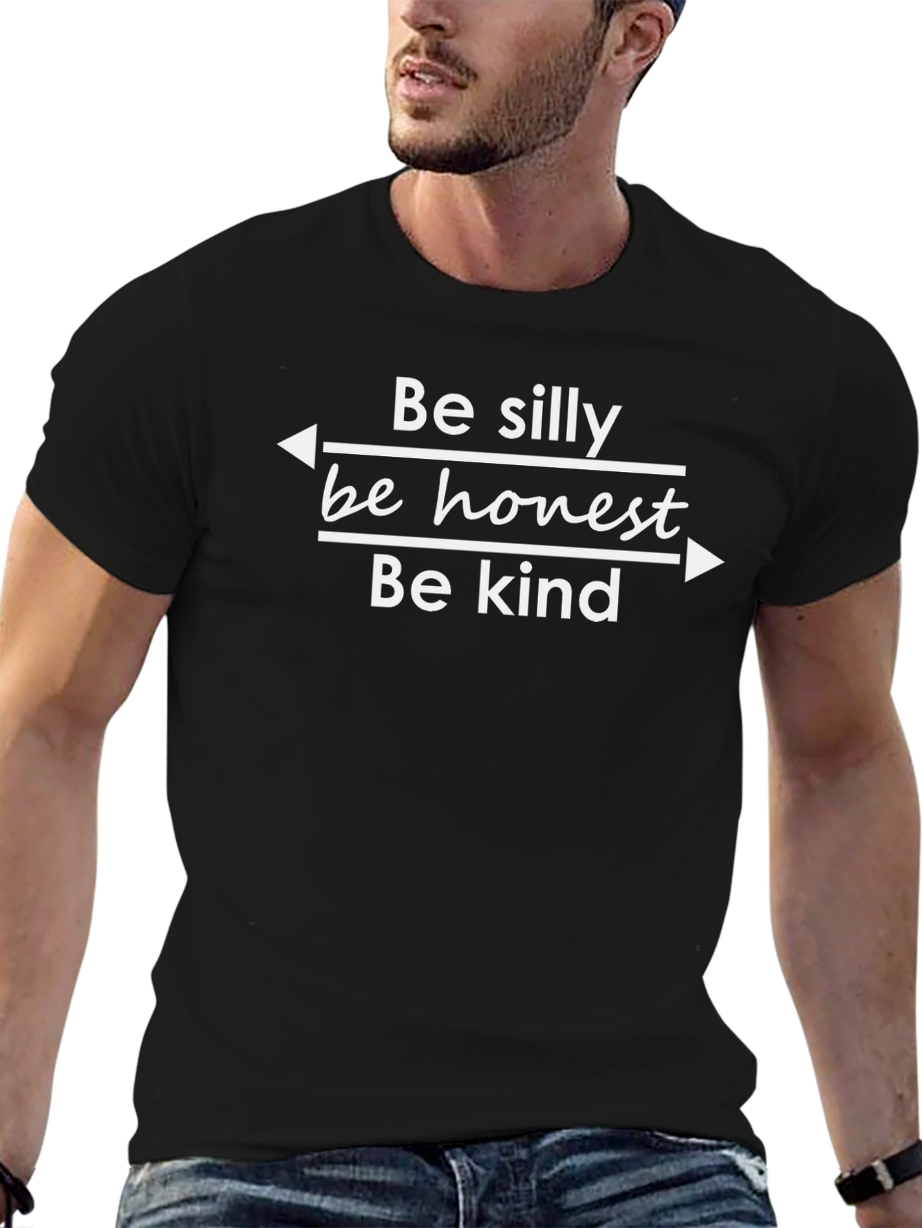 Be Silly Honest Kind T-Shirt - Black Graphic Tee