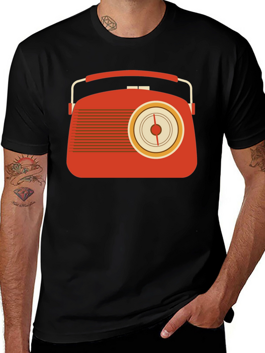 Retro Radio Graphic Tee - Vintage Style