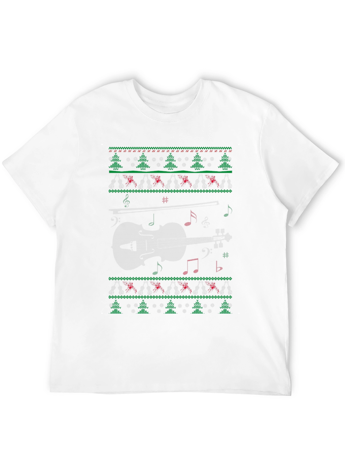 Musical Violin Christmas Ugly Sweater T-Shirt