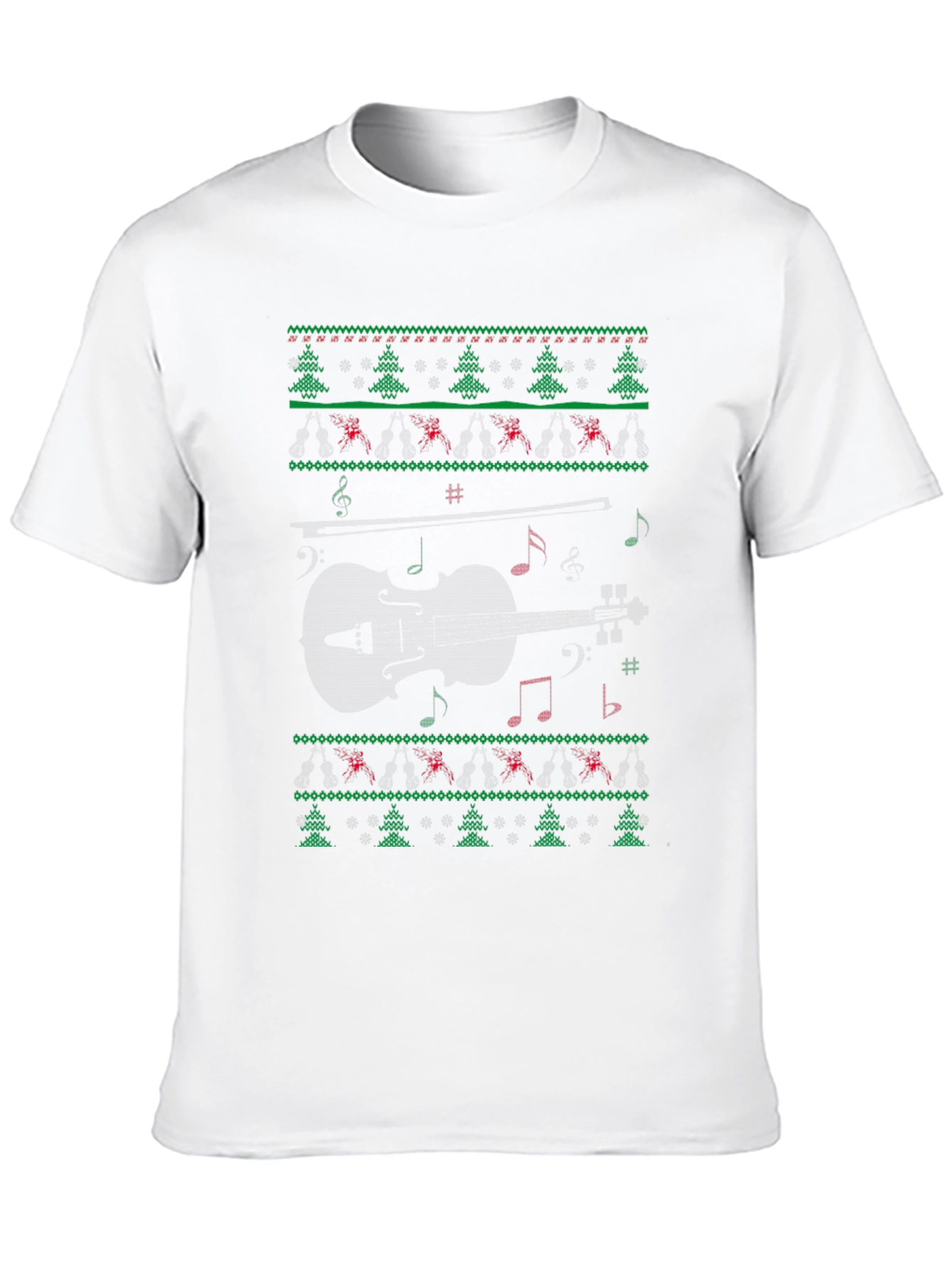 Musical Violin Christmas Ugly Sweater T-Shirt