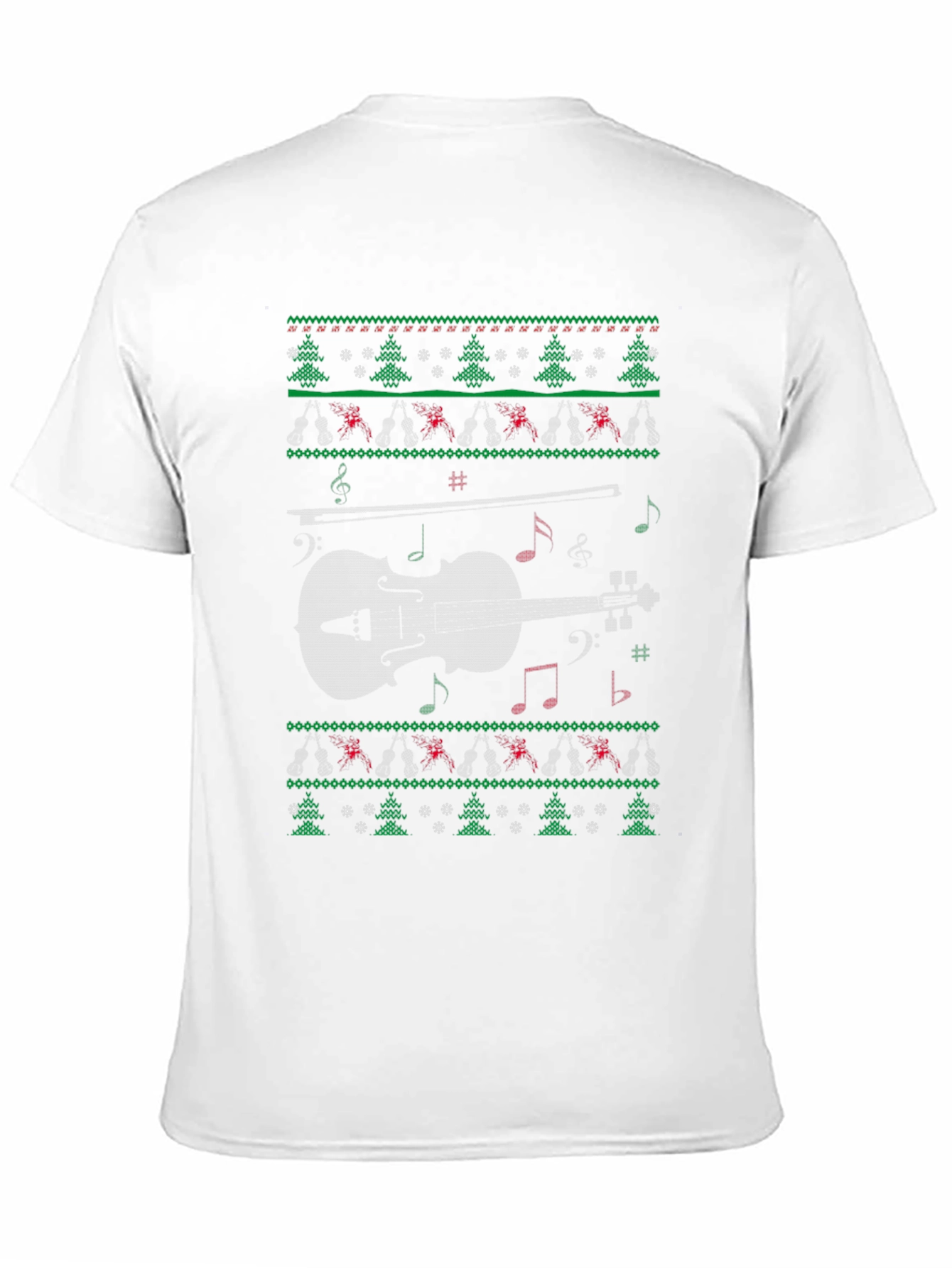 Musical Violin Christmas Ugly Sweater T-Shirt