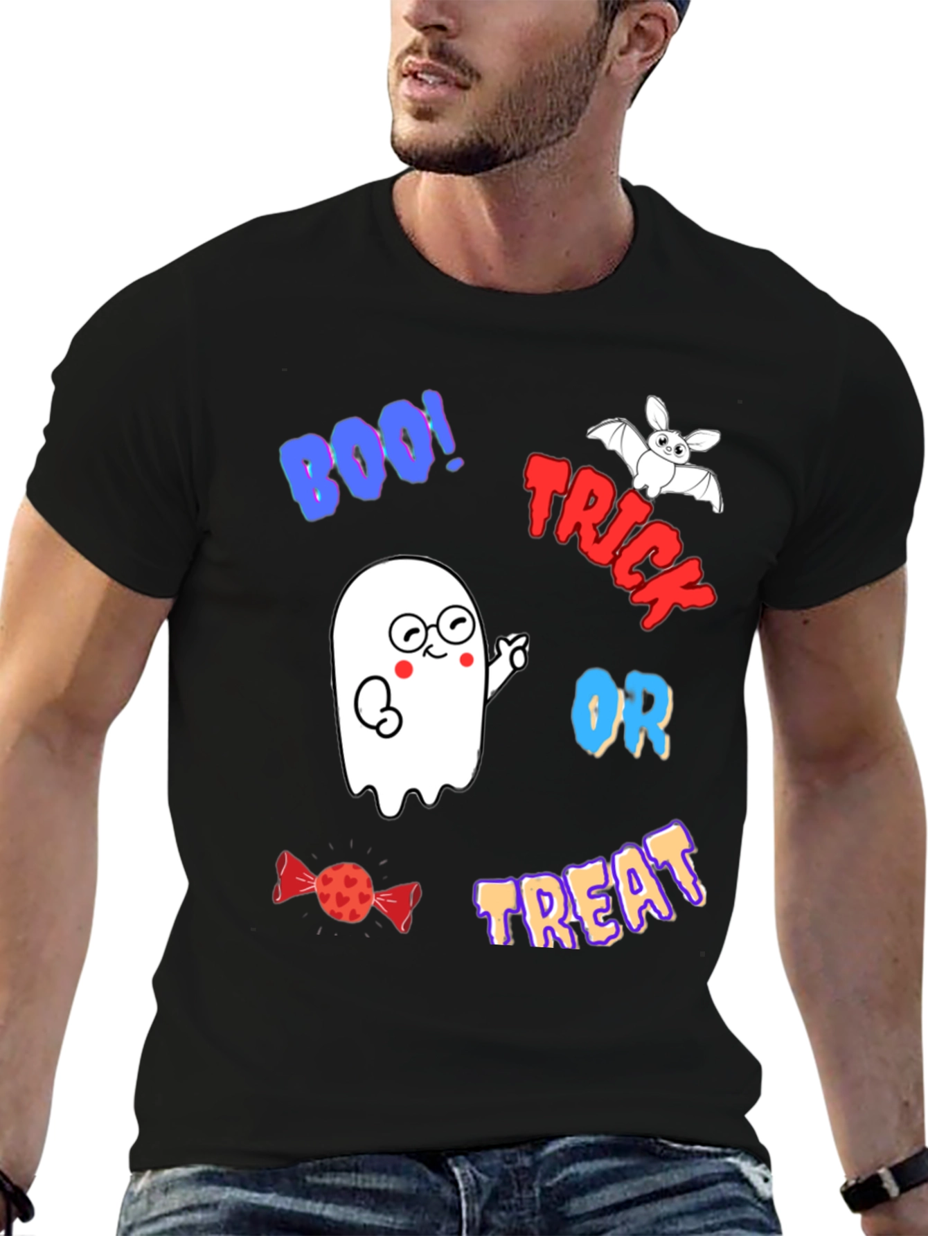 Halloween Ghost T-Shirt - Trick or Treat Tee