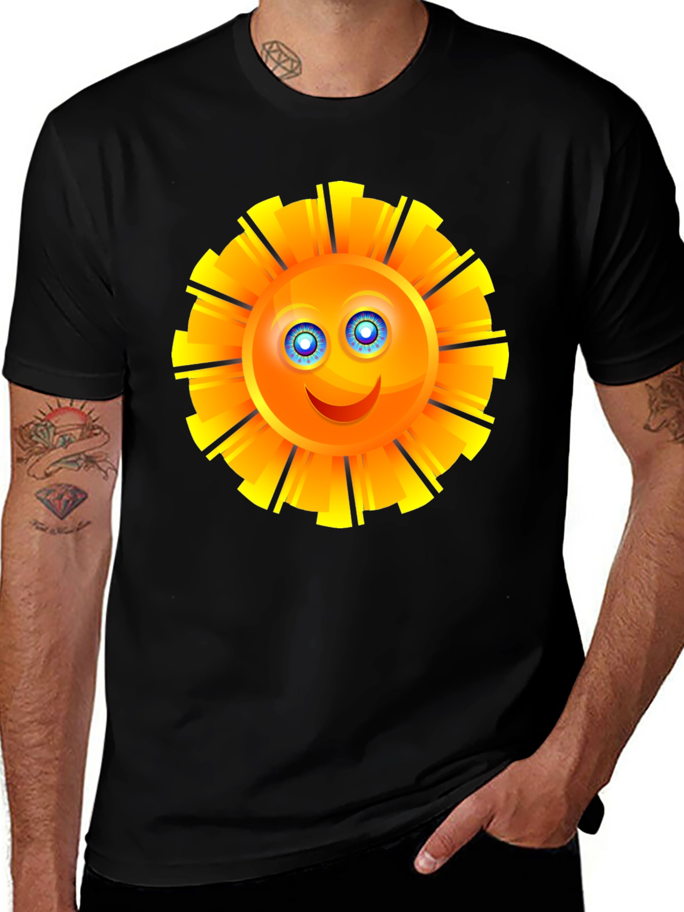 Sunny Day Graphic T-Shirt - Black