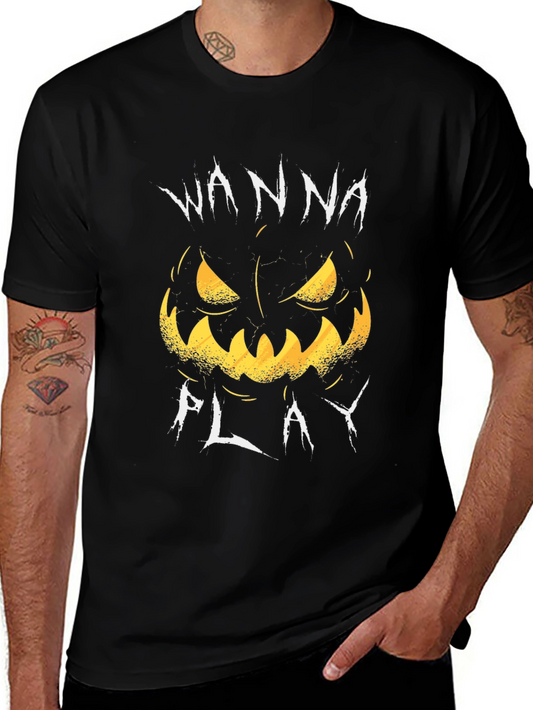 Spooky Wanna Play Pumpkin Graphic Tee