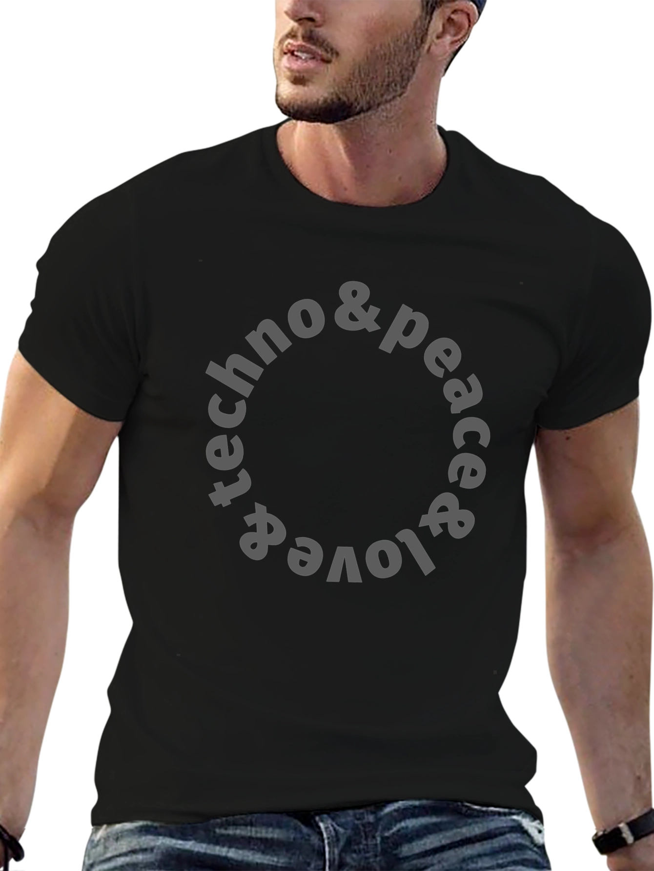 Techno Peace & Love T-Shirt - Unisex Graphic Tee
