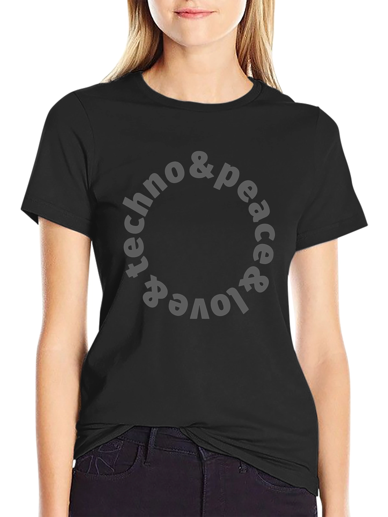 Techno Peace & Love T-Shirt - Unisex Graphic Tee