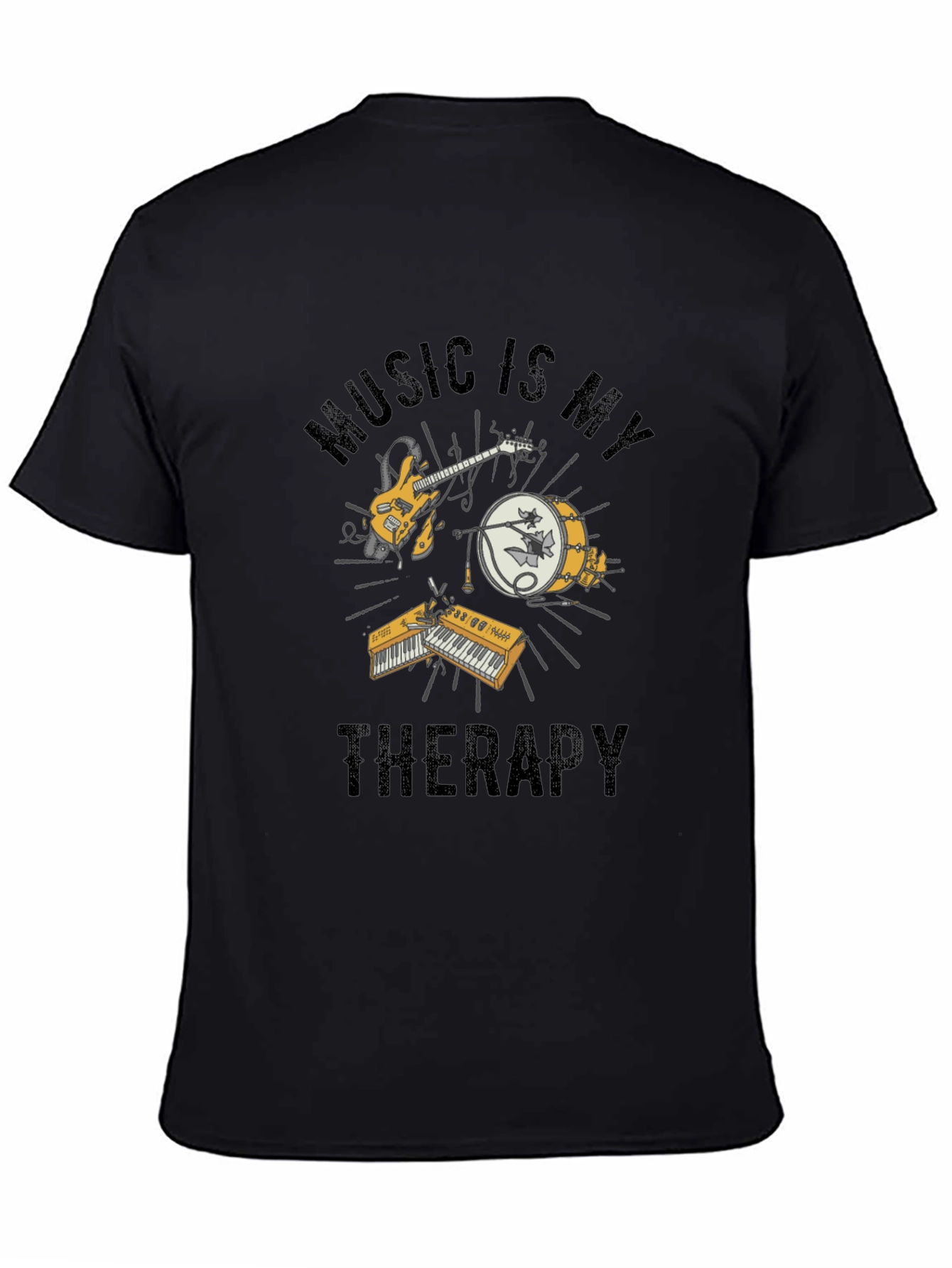 Music is My Therapy Graphic T-Shirt