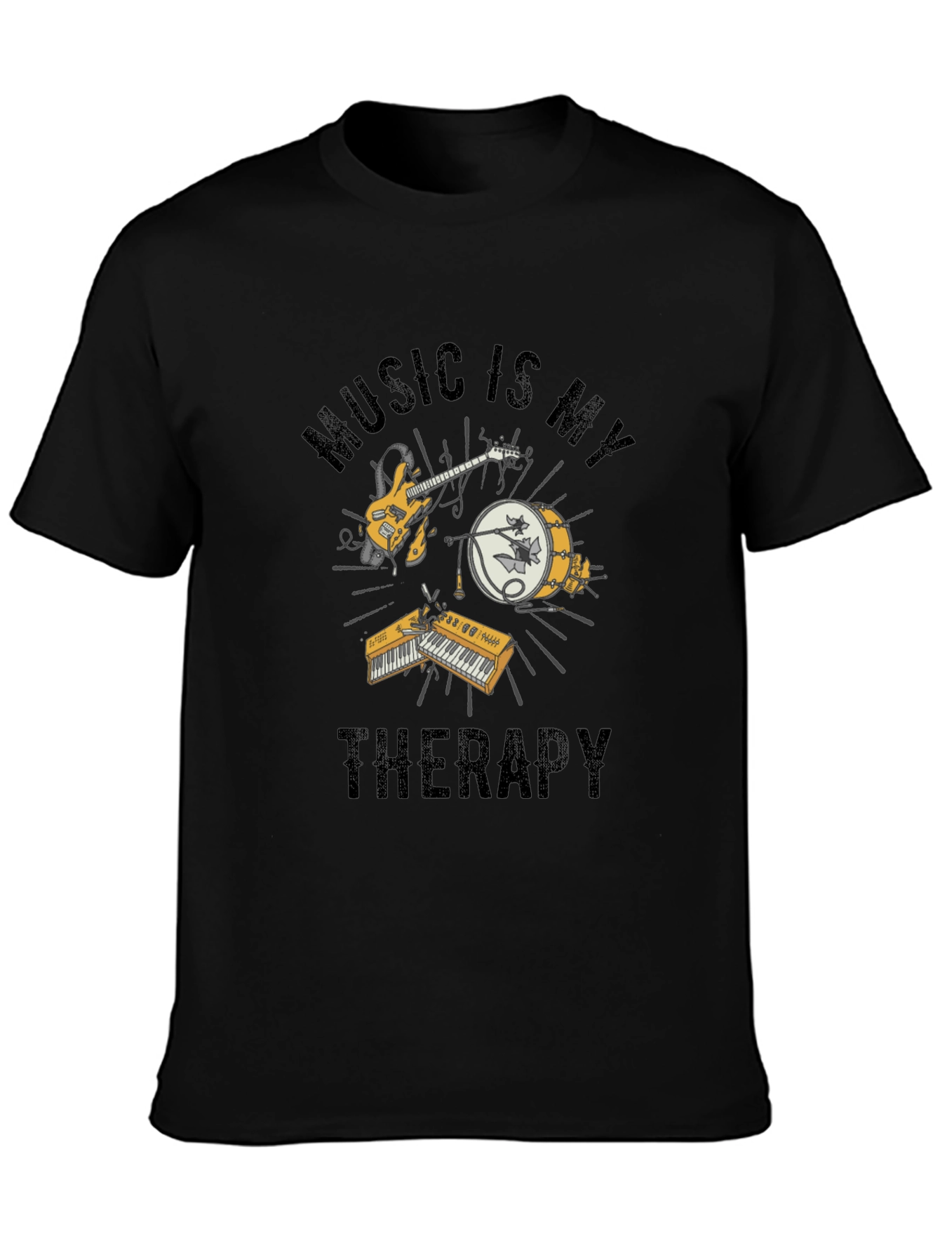 Music is My Therapy Graphic T-Shirt
