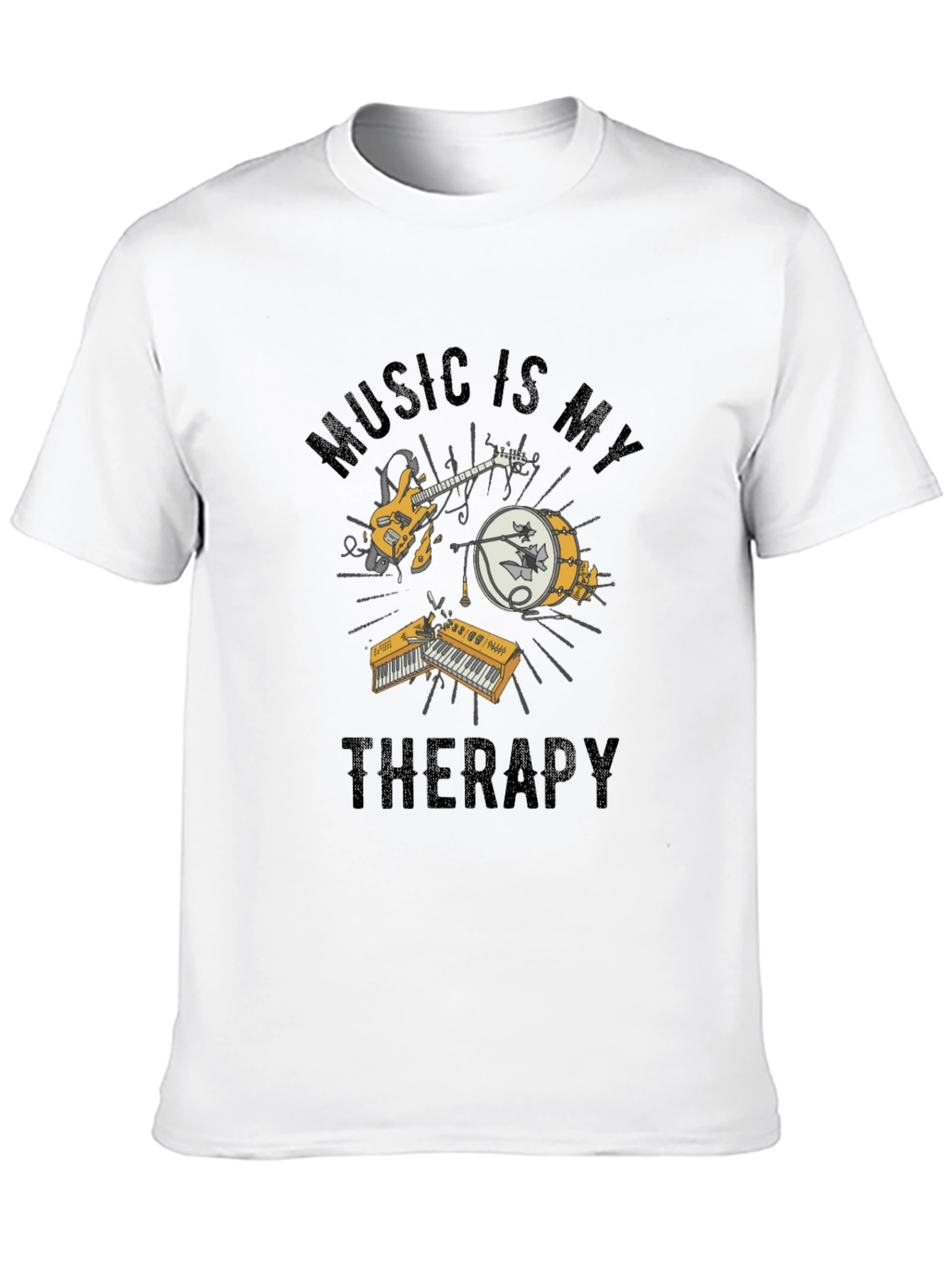 Music is My Therapy Graphic T-Shirt