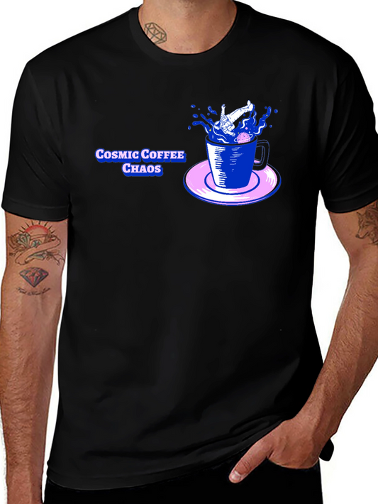 Cosmic Coffee Chaos Graphic T-Shirt