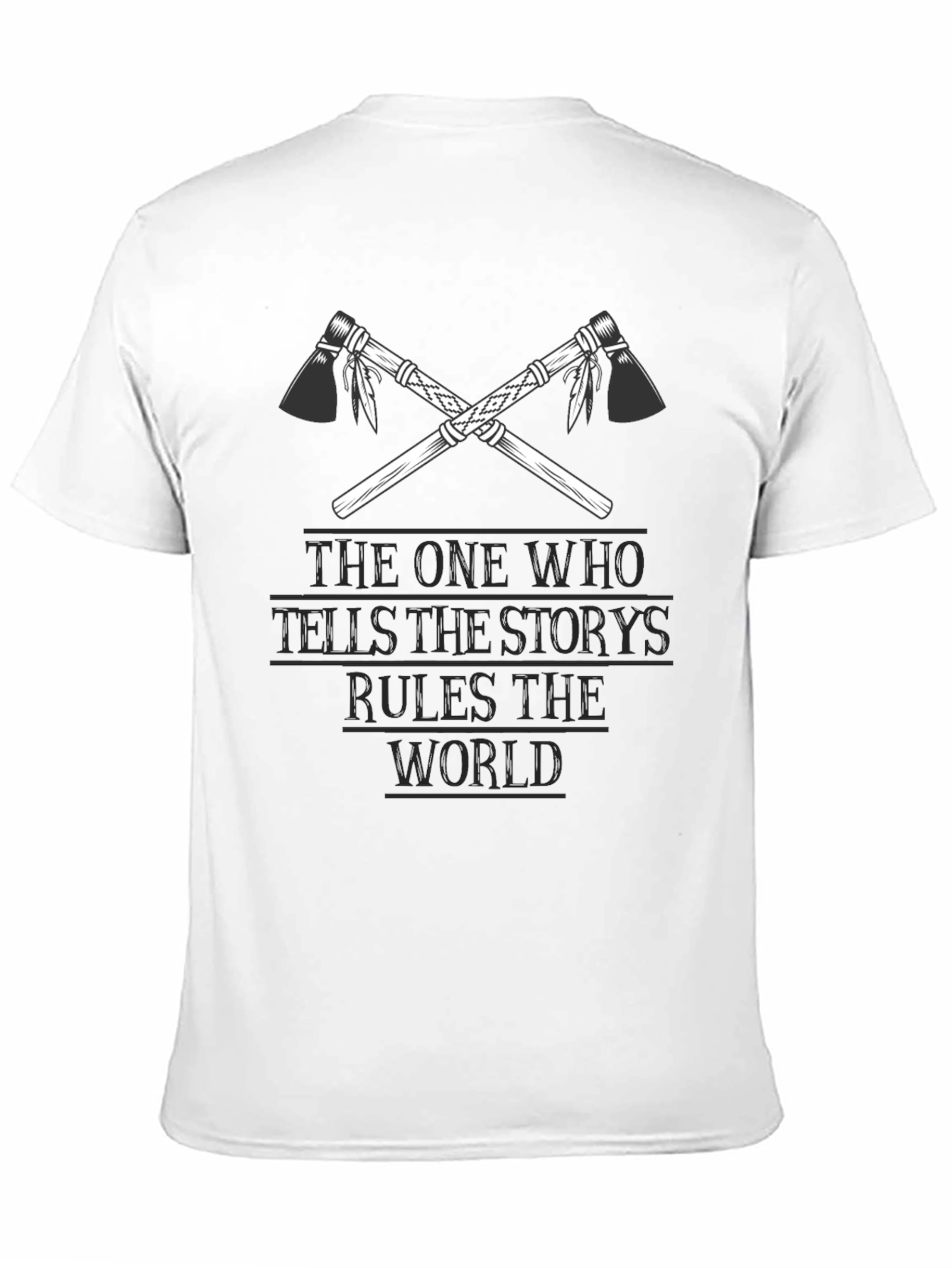 Storyteller Rules Tee - Crossed Tomahawks Design