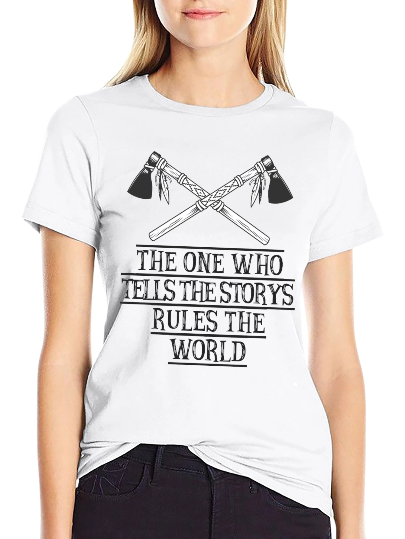 Storyteller Rules Tee - Crossed Tomahawks Design