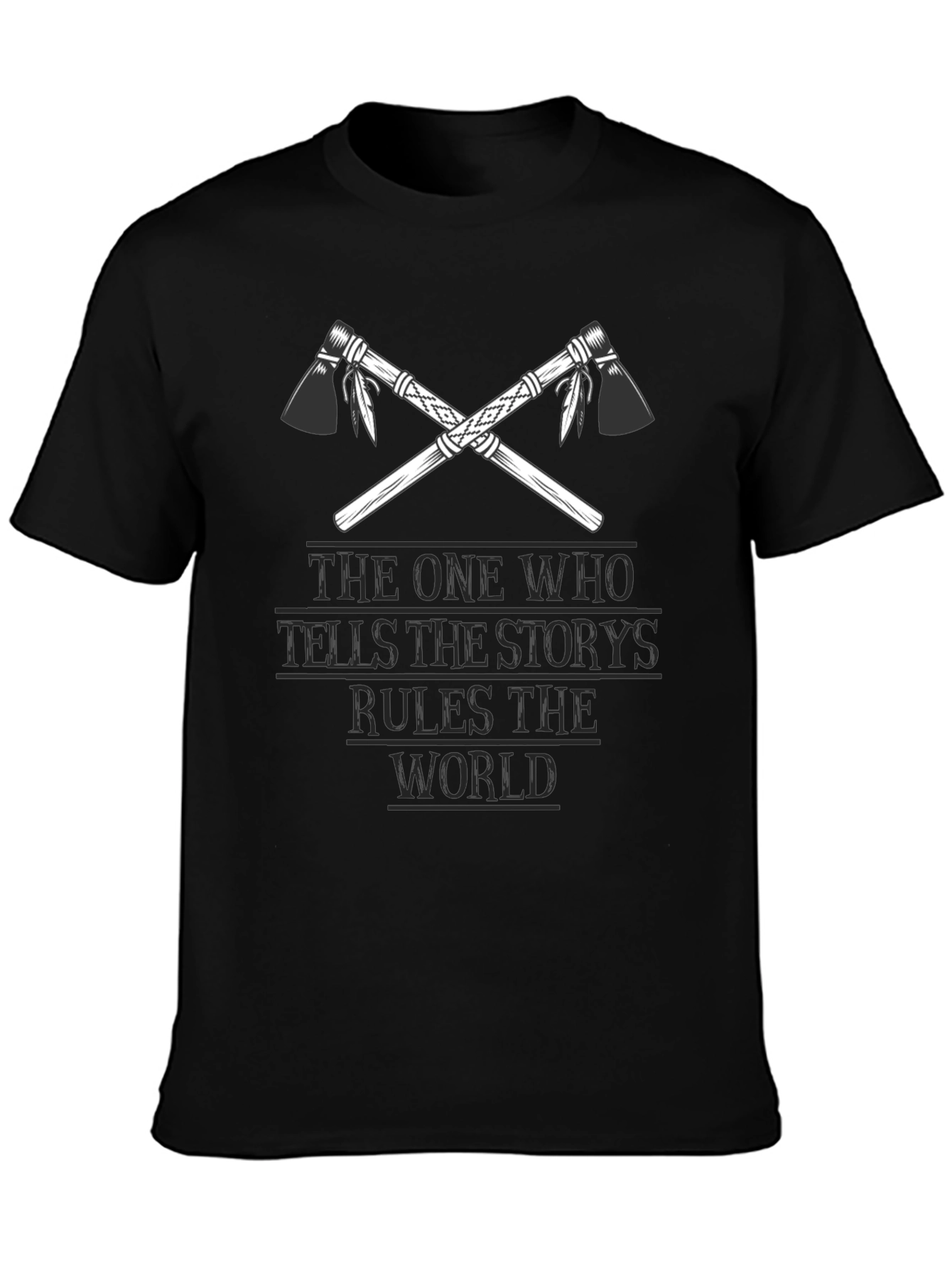 Storyteller Rules Tee - Crossed Tomahawks Design