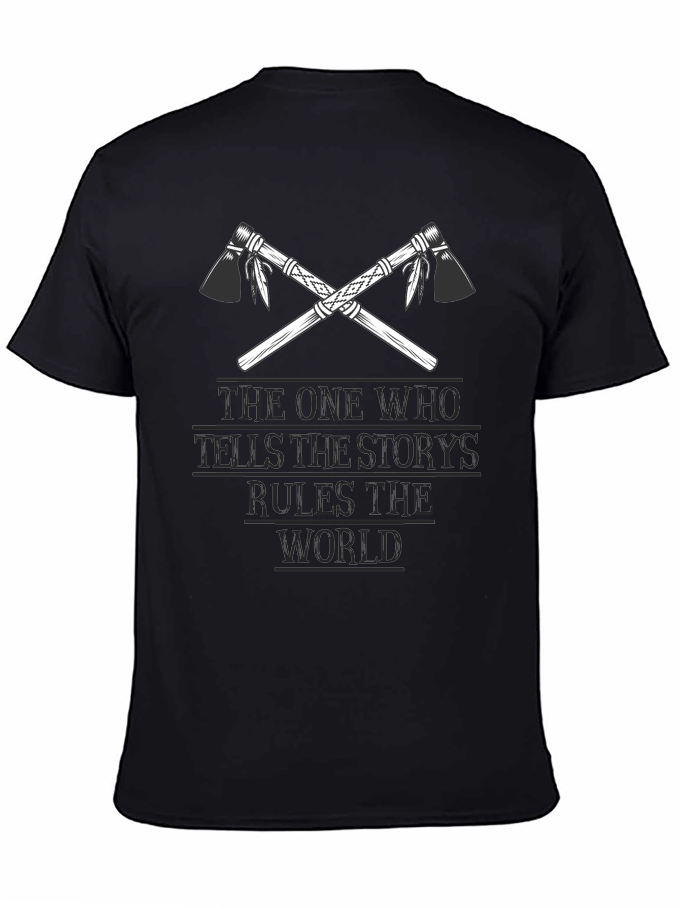 Storyteller Rules Tee - Crossed Tomahawks Design