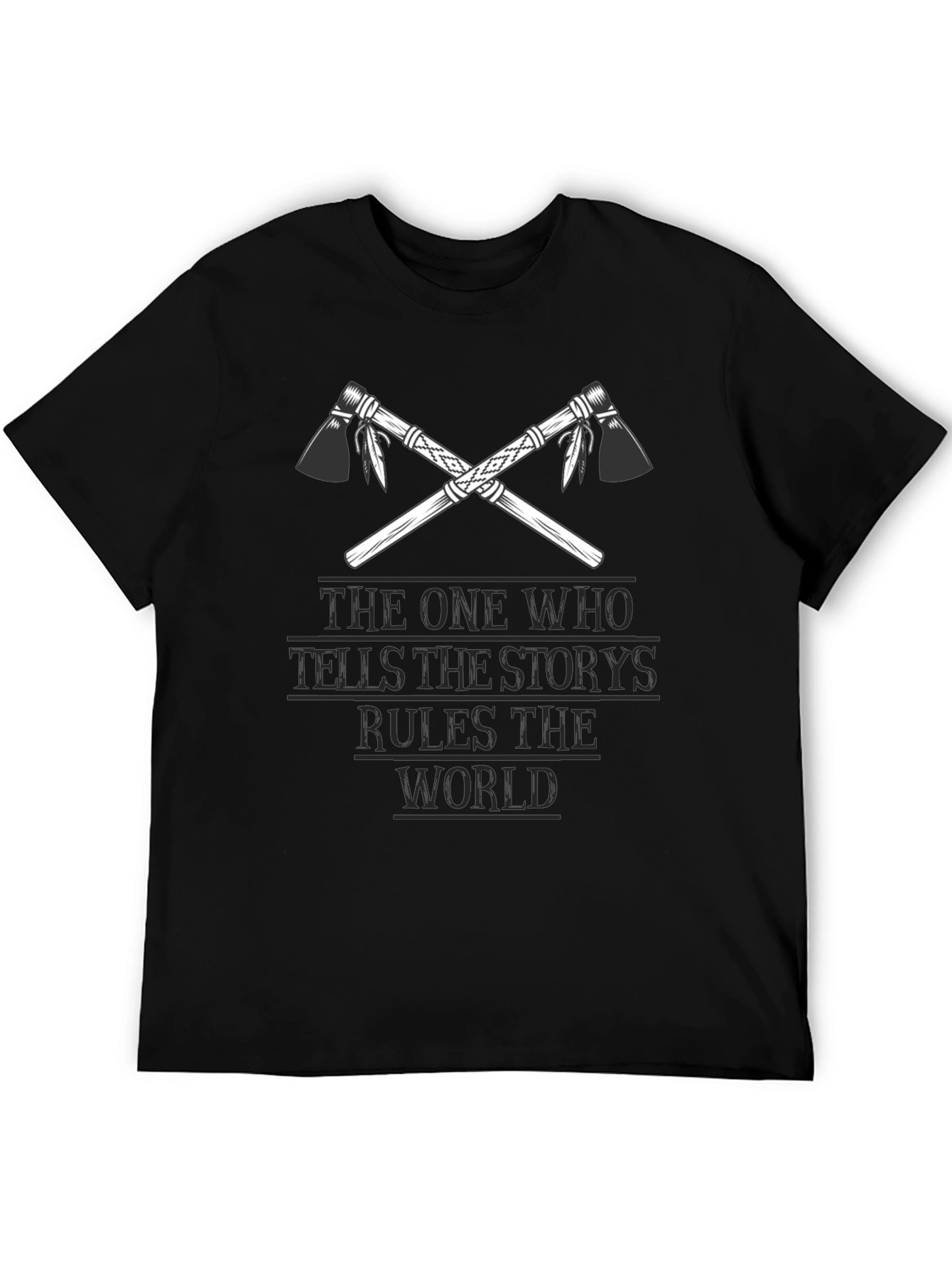 Storyteller Rules Tee - Crossed Tomahawks Design
