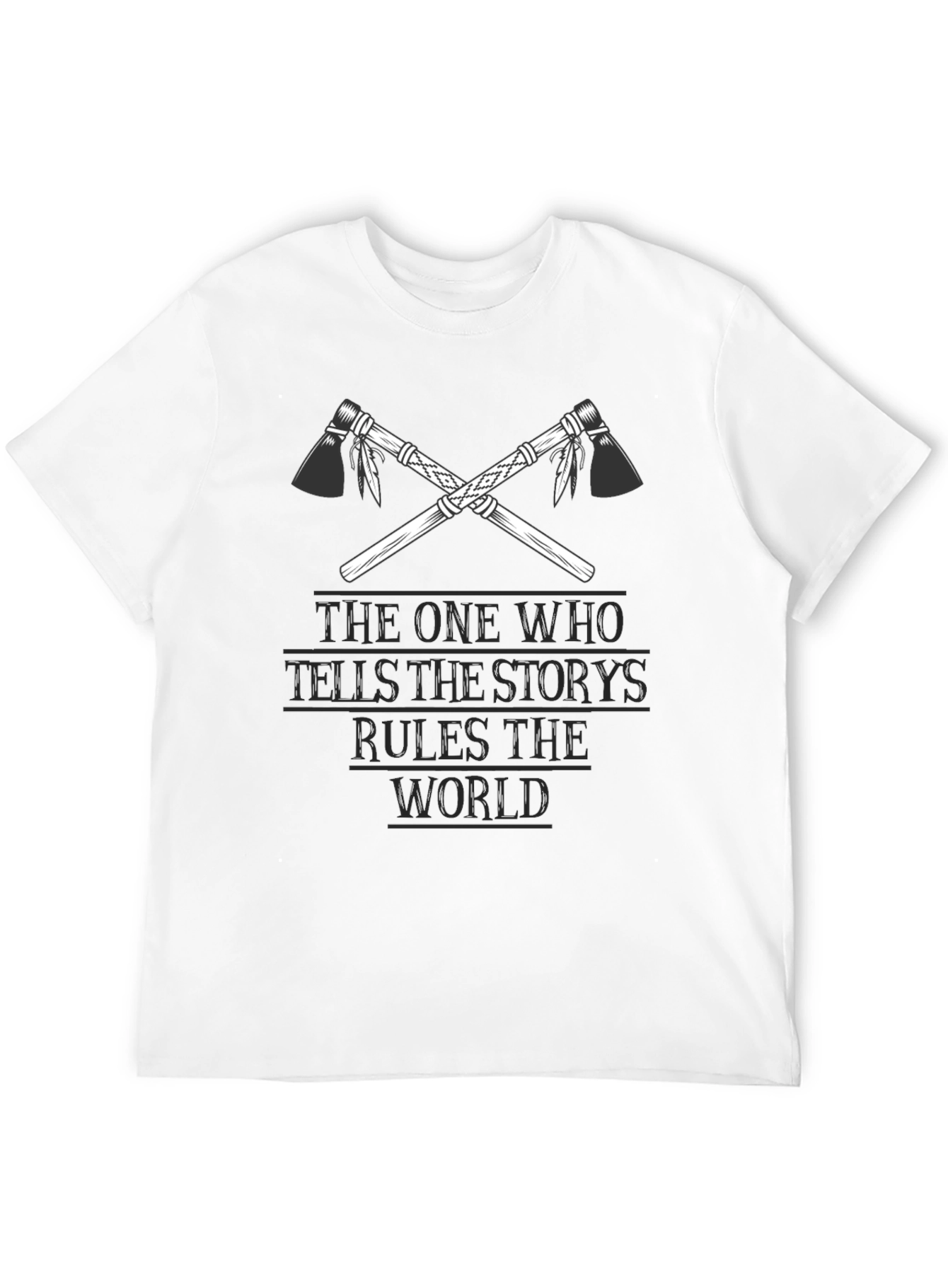 Storyteller Rules Tee - Crossed Tomahawks Design