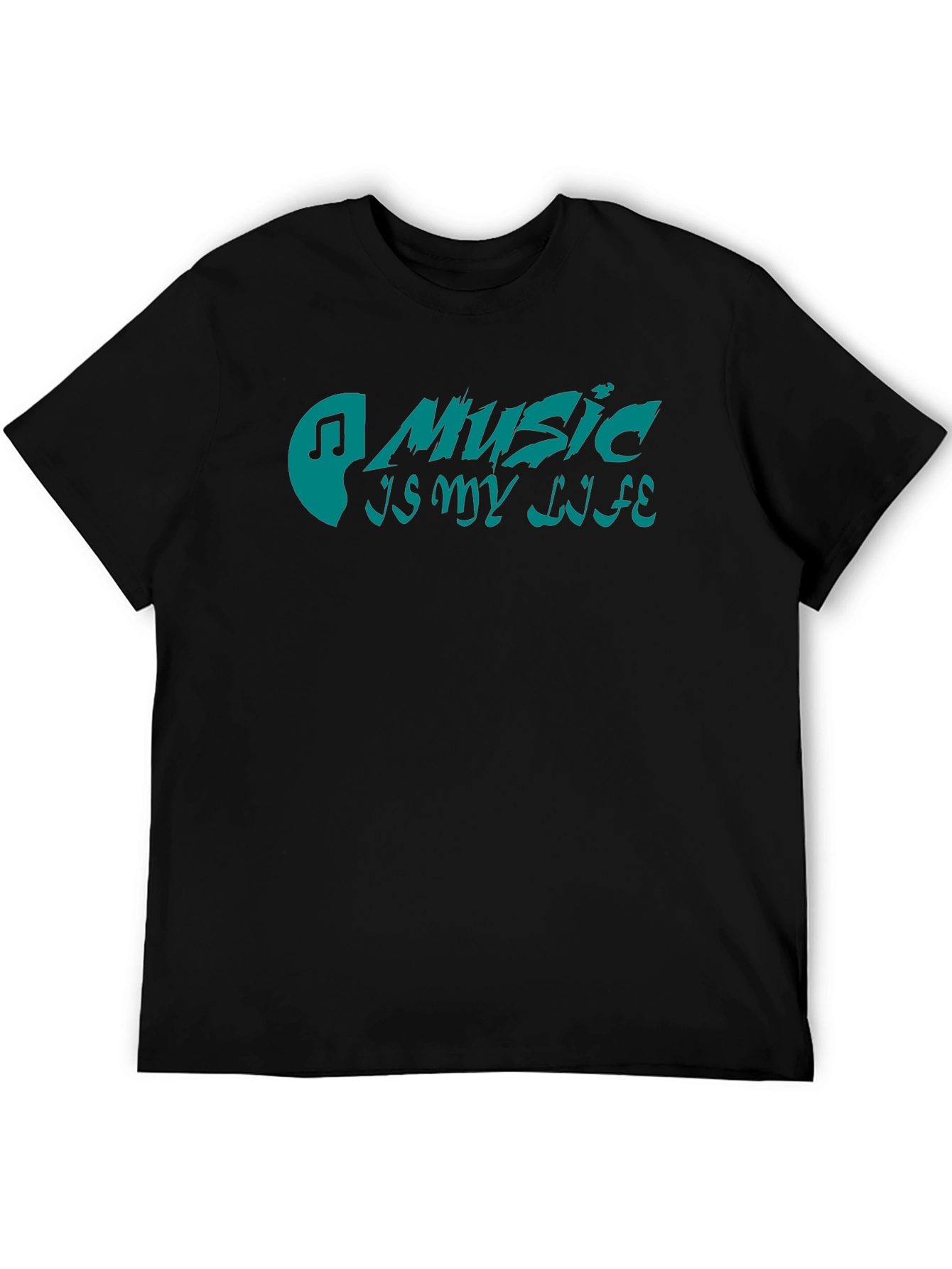 Music Is My Life Black Graphic Tee