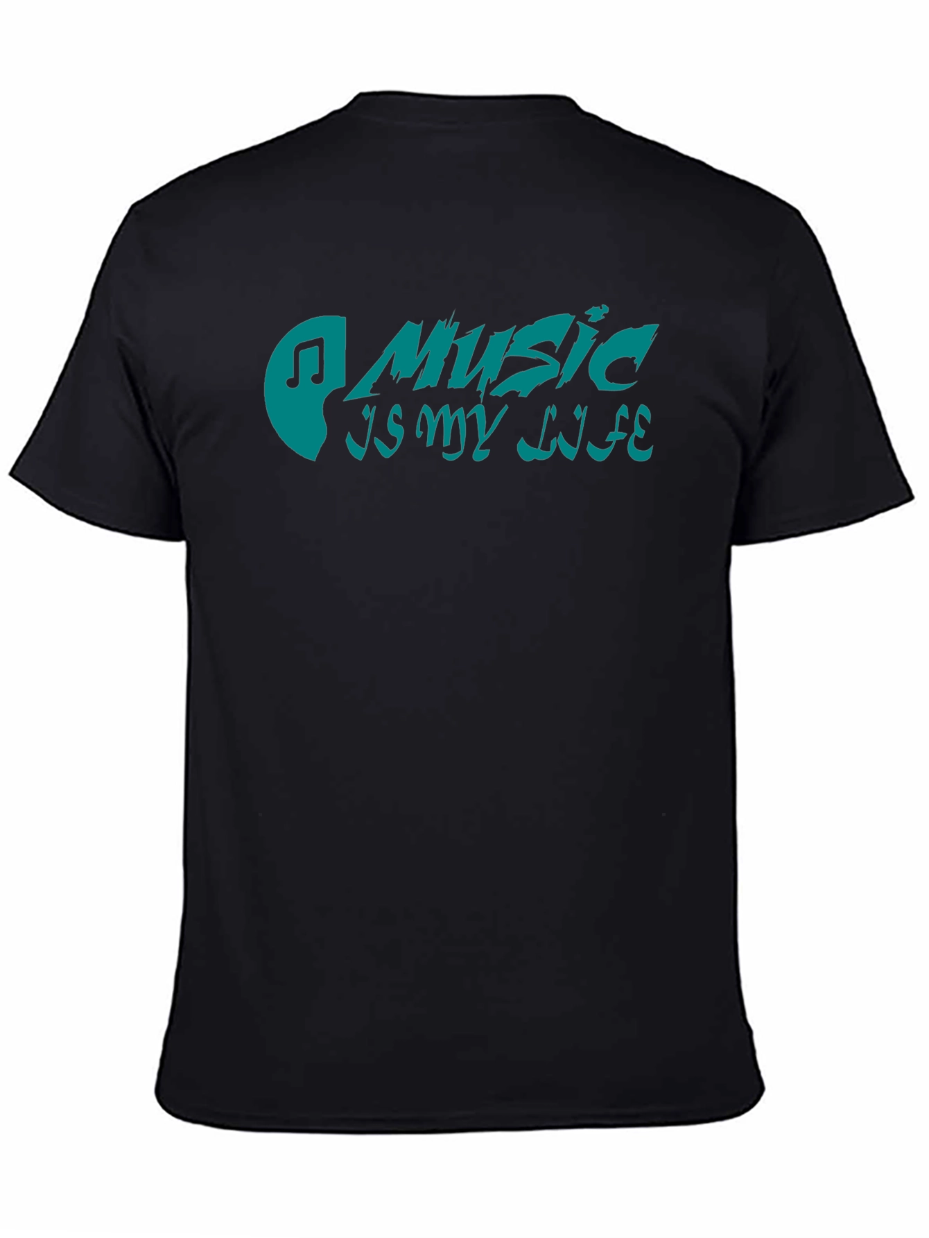Music Is My Life Black Graphic Tee
