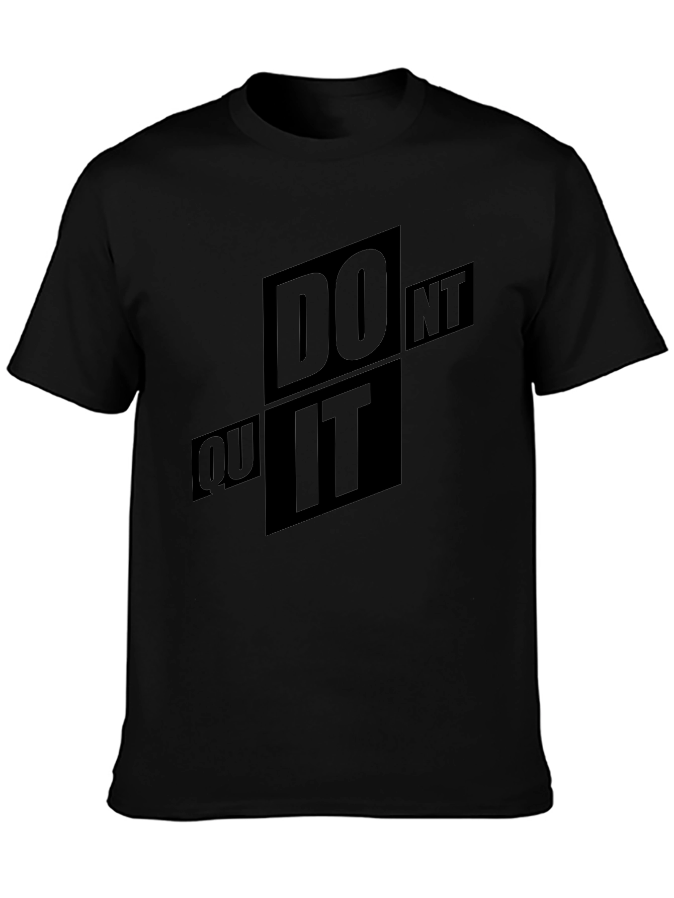 Motivational Do It Black Graphic T-Shirt