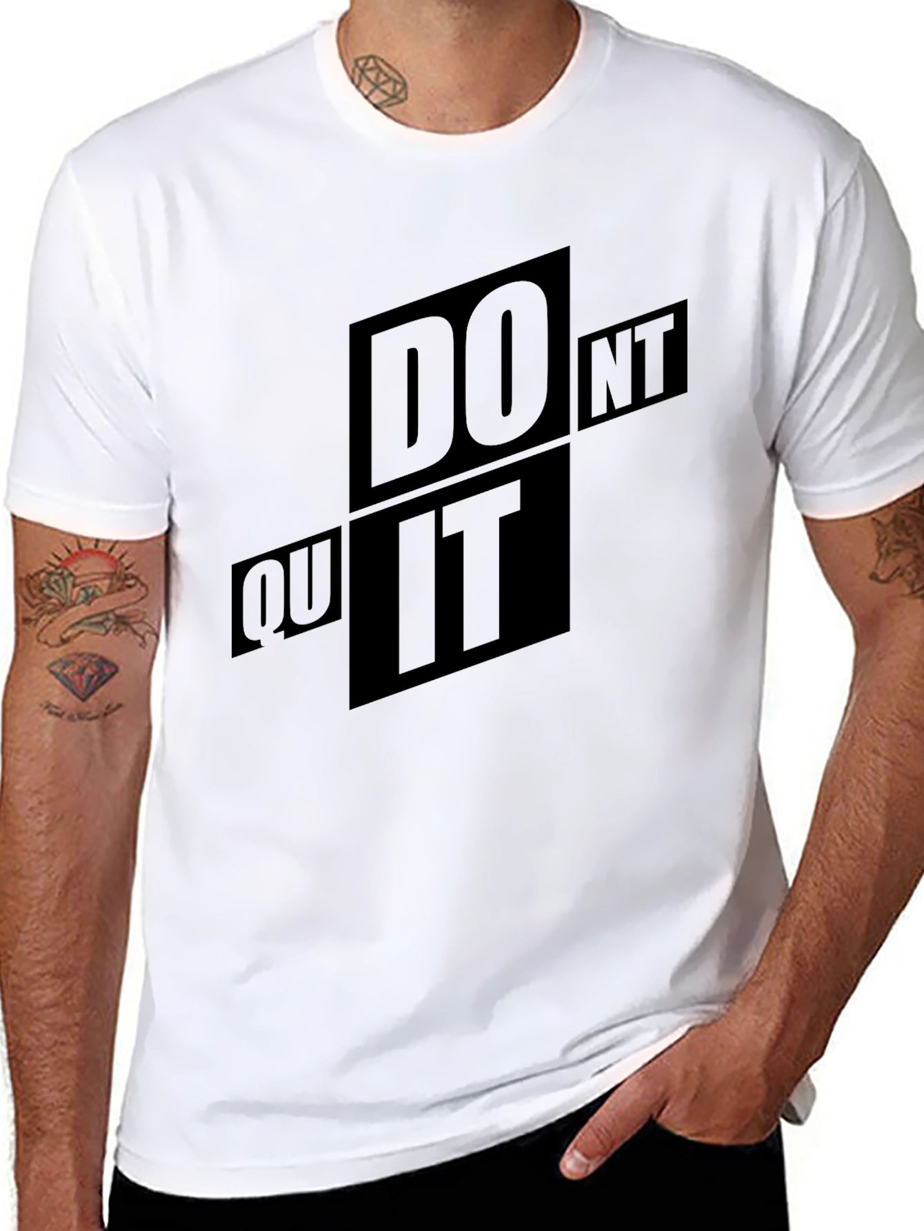 Motivational Do It Black Graphic T-Shirt