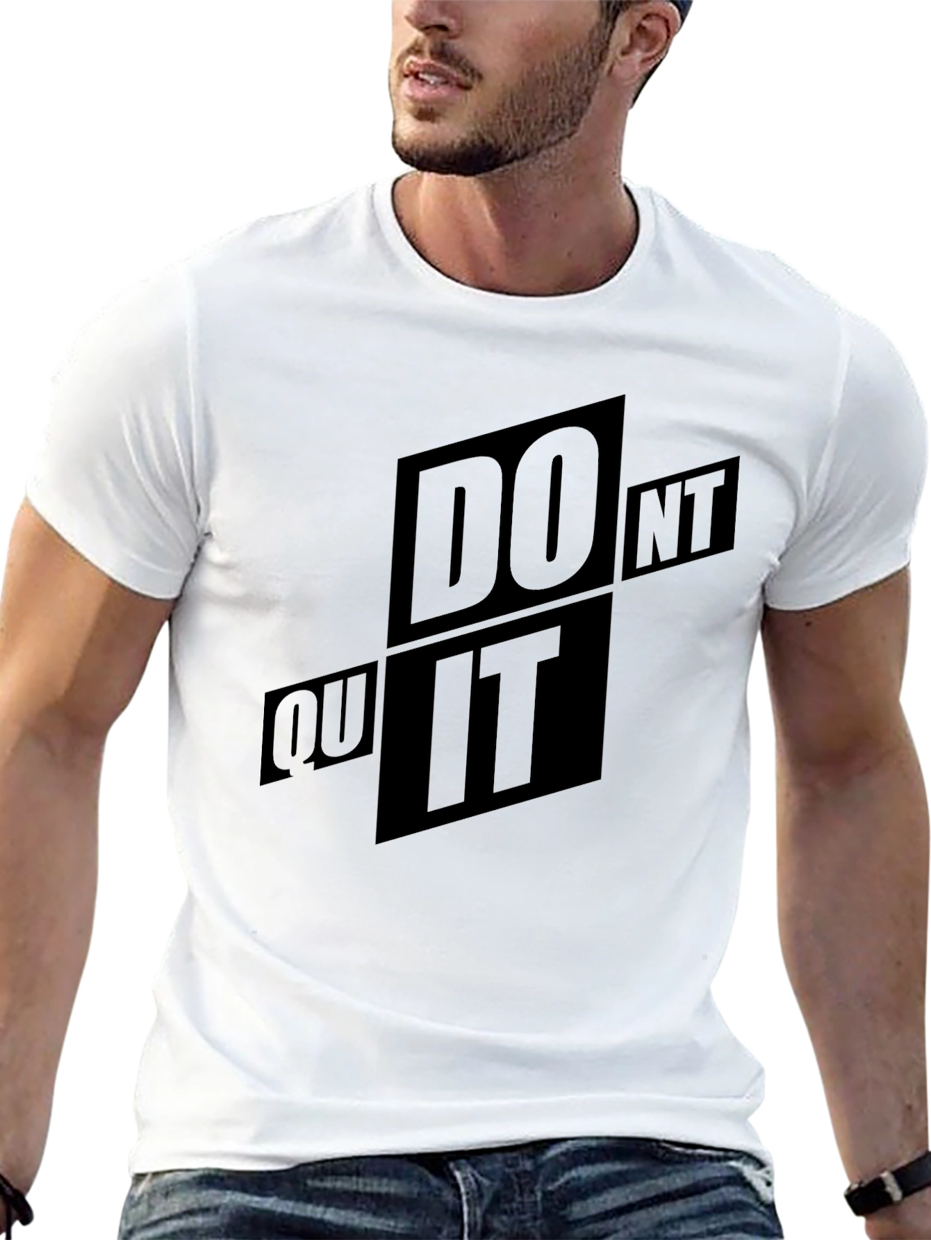 Motivational Do It Black Graphic T-Shirt