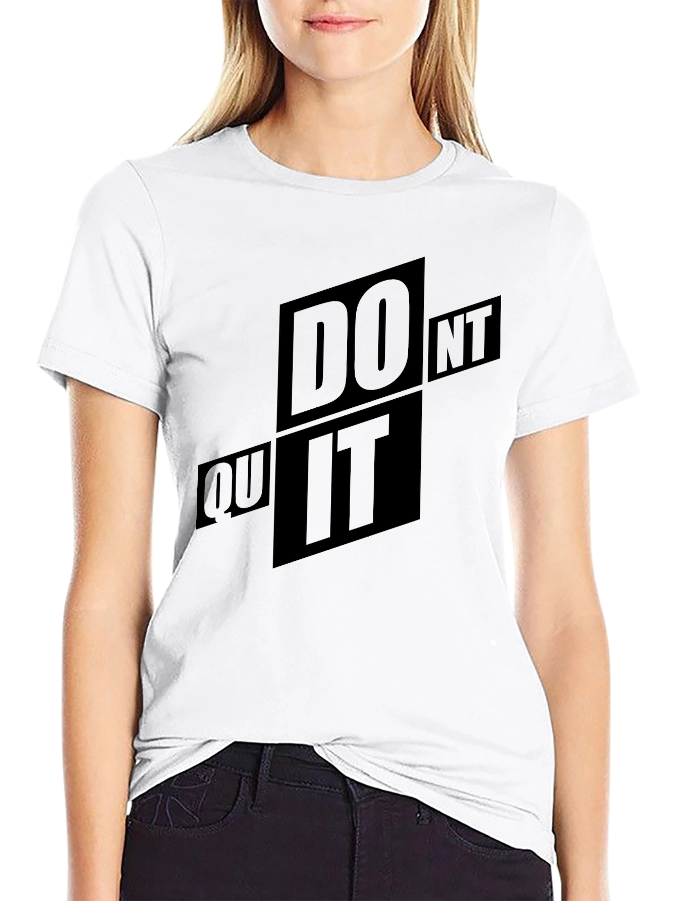 Motivational Do It Black Graphic T-Shirt