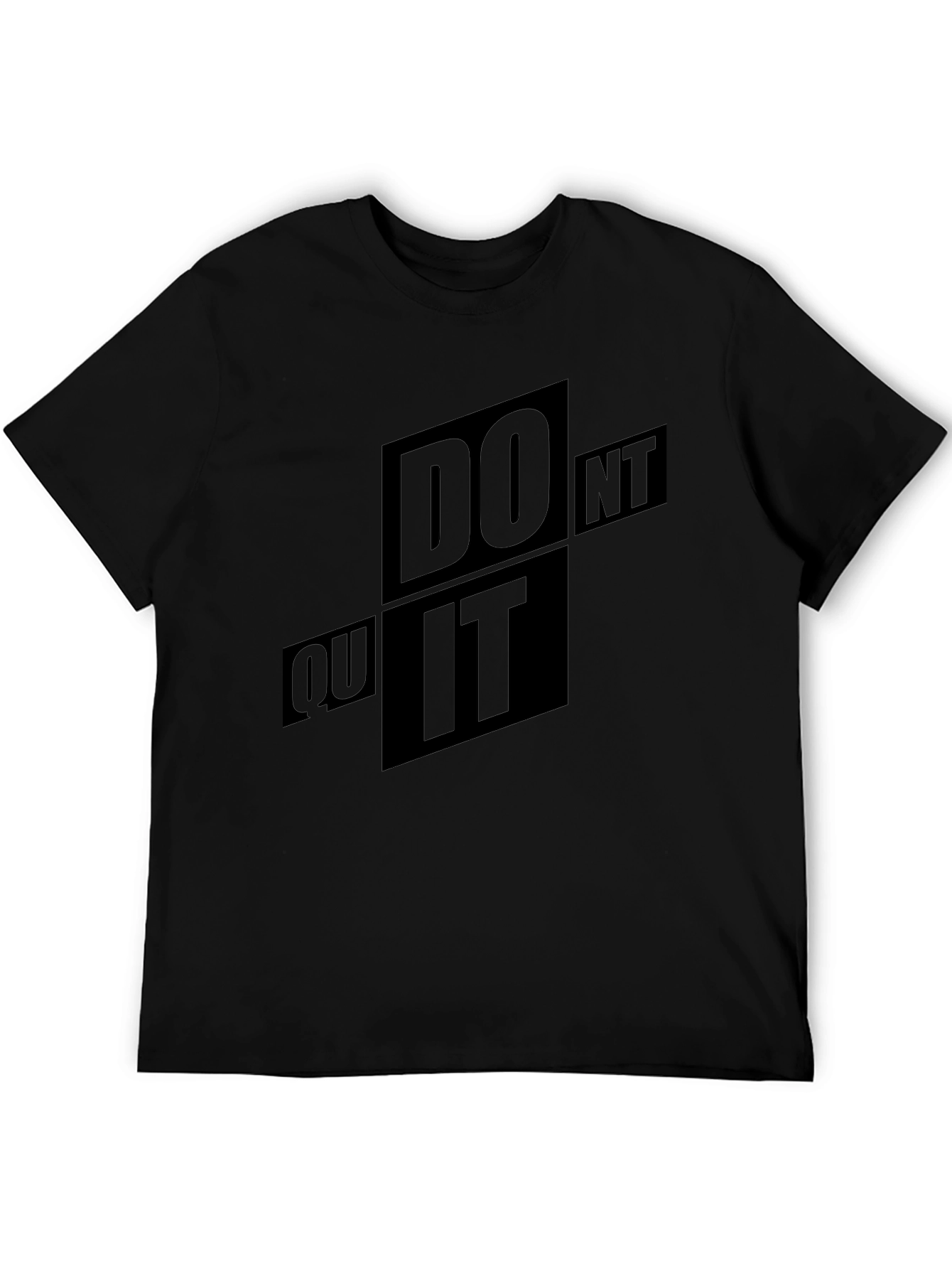 Motivational Do It Black Graphic T-Shirt