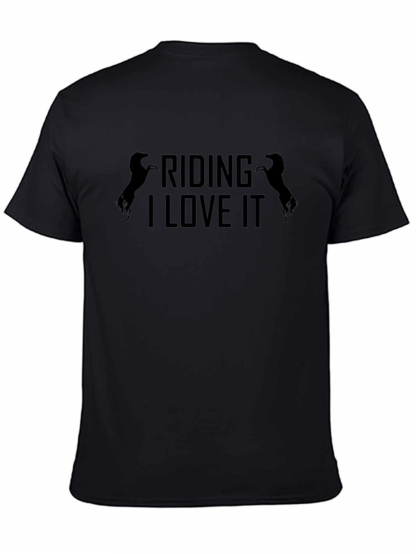 Riding I Love It Mens Black T-Shirt