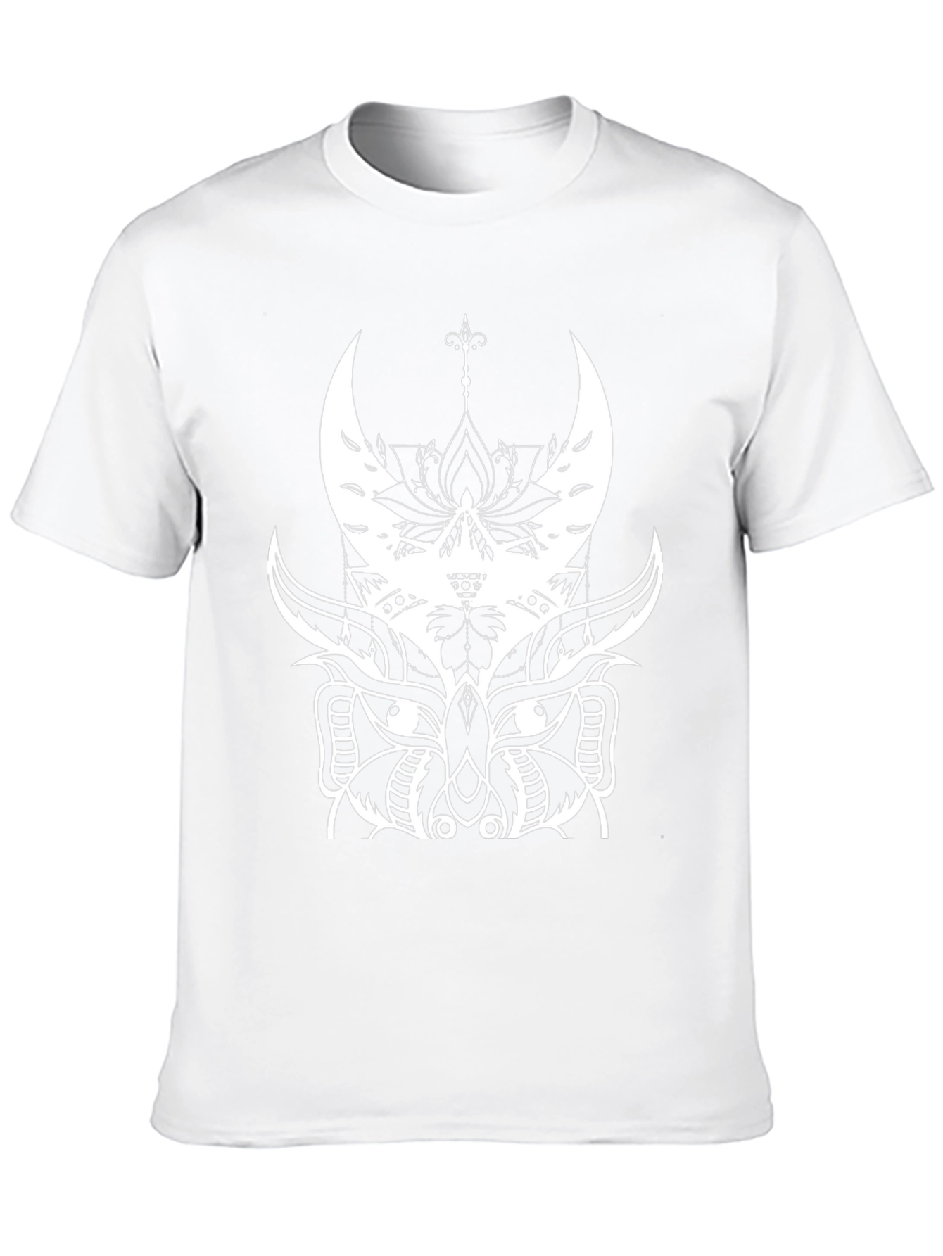 Abstract Owl Graphic Black T-Shirt