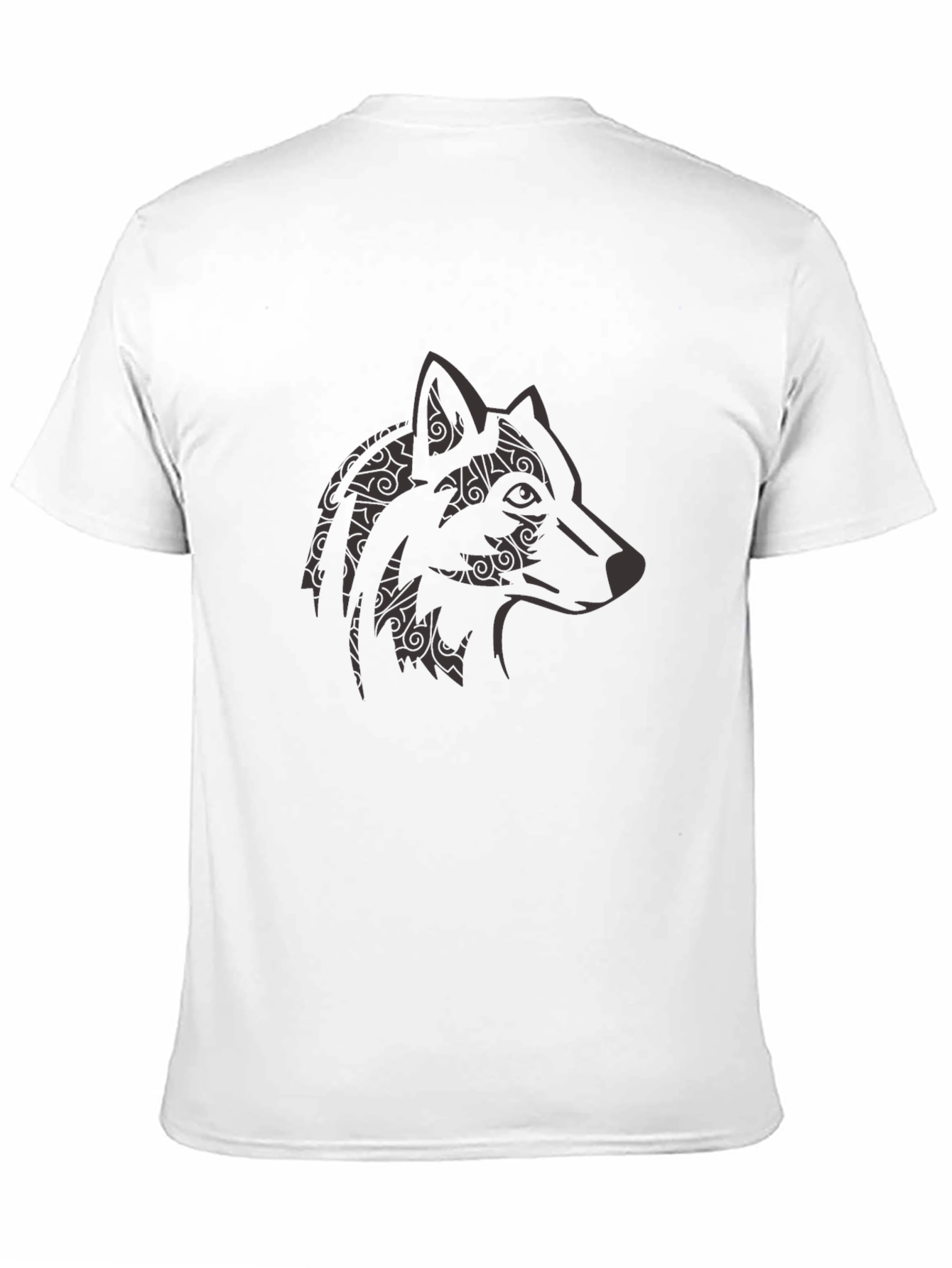 Black Wolf Graphic Tee - Stylish Animal Print Shirt