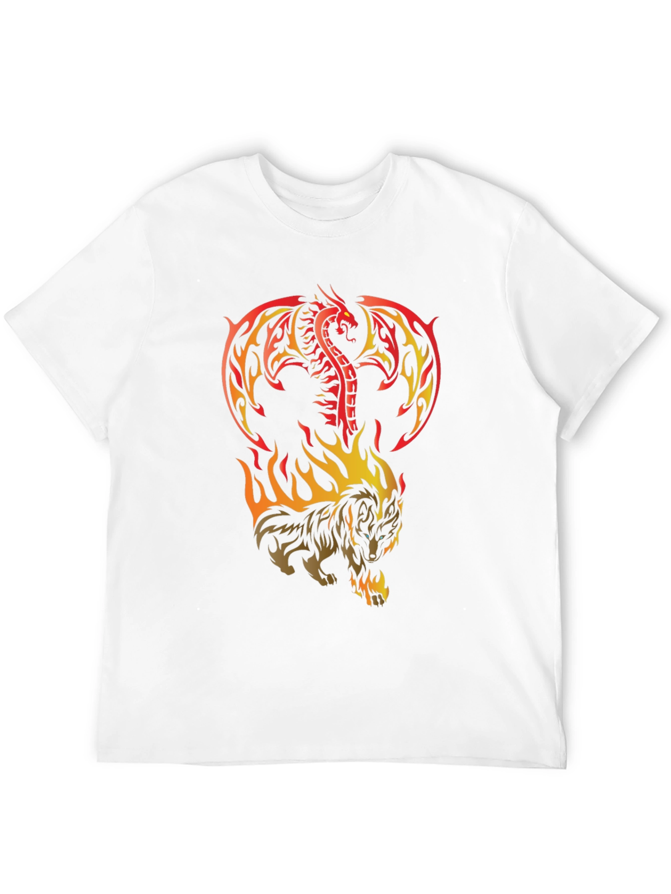 Dragon & Wolf Fire T-Shirt