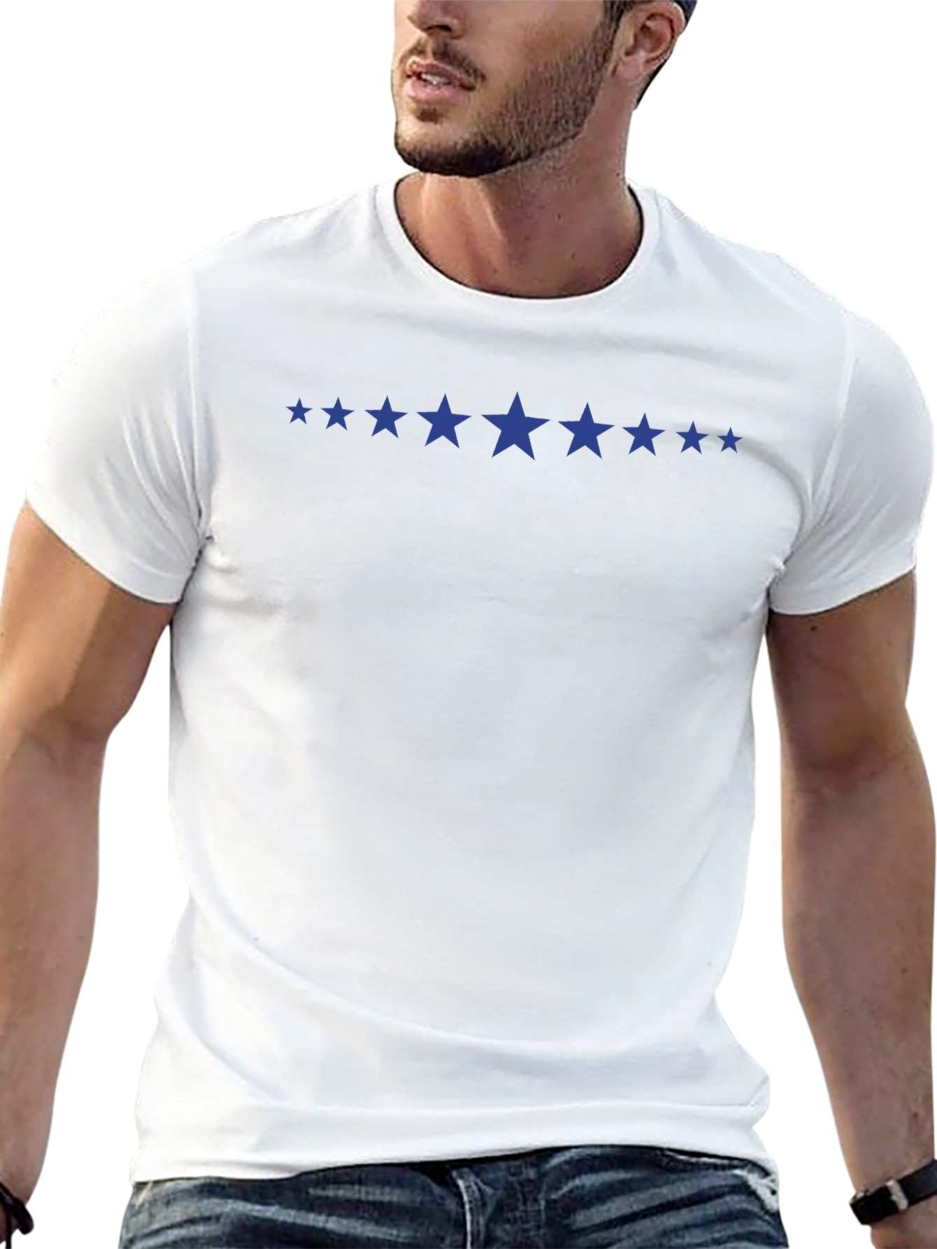 Starry Night Tee - Mens Black Crewneck T-Shirt