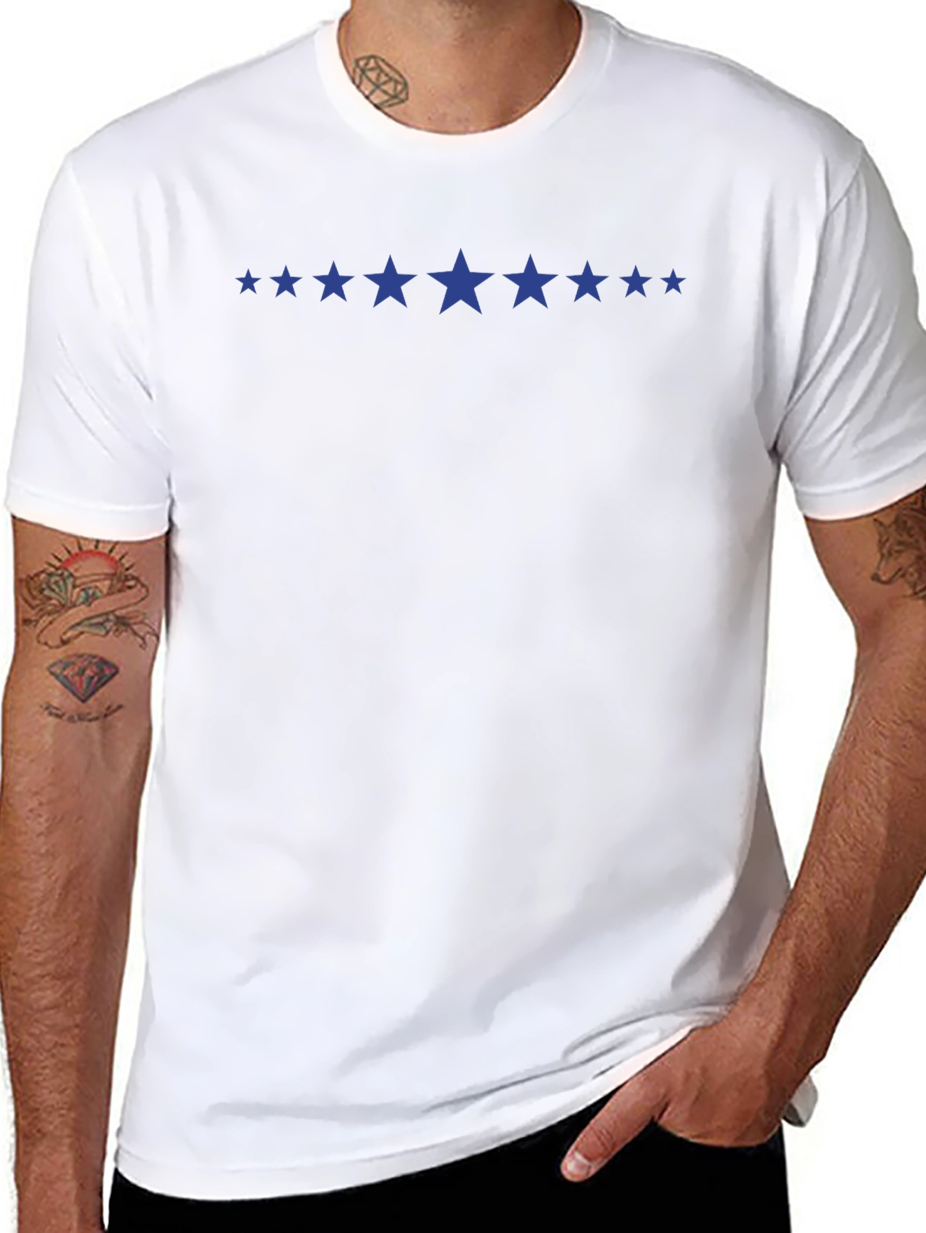 Starry Night Tee - Mens Black Crewneck T-Shirt