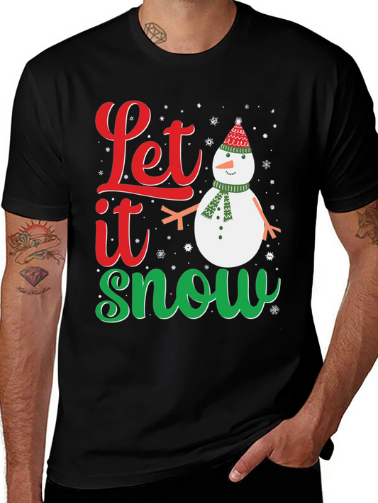 Festive Let it Snow Holiday Graphic Tee