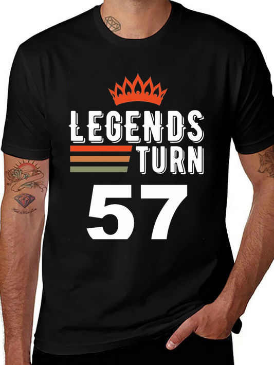 Legends Turn 57 Graphic T-Shirt Birthday Gift
