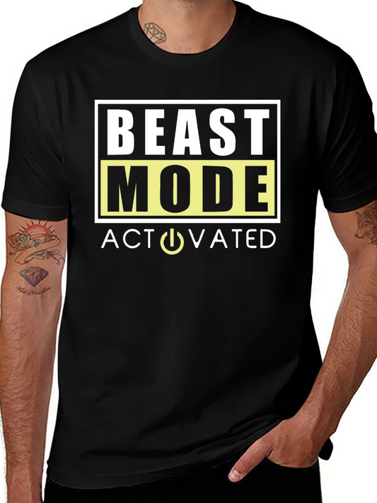 Beast Mode Activated Graphic T-Shirt - Mens Black Tee