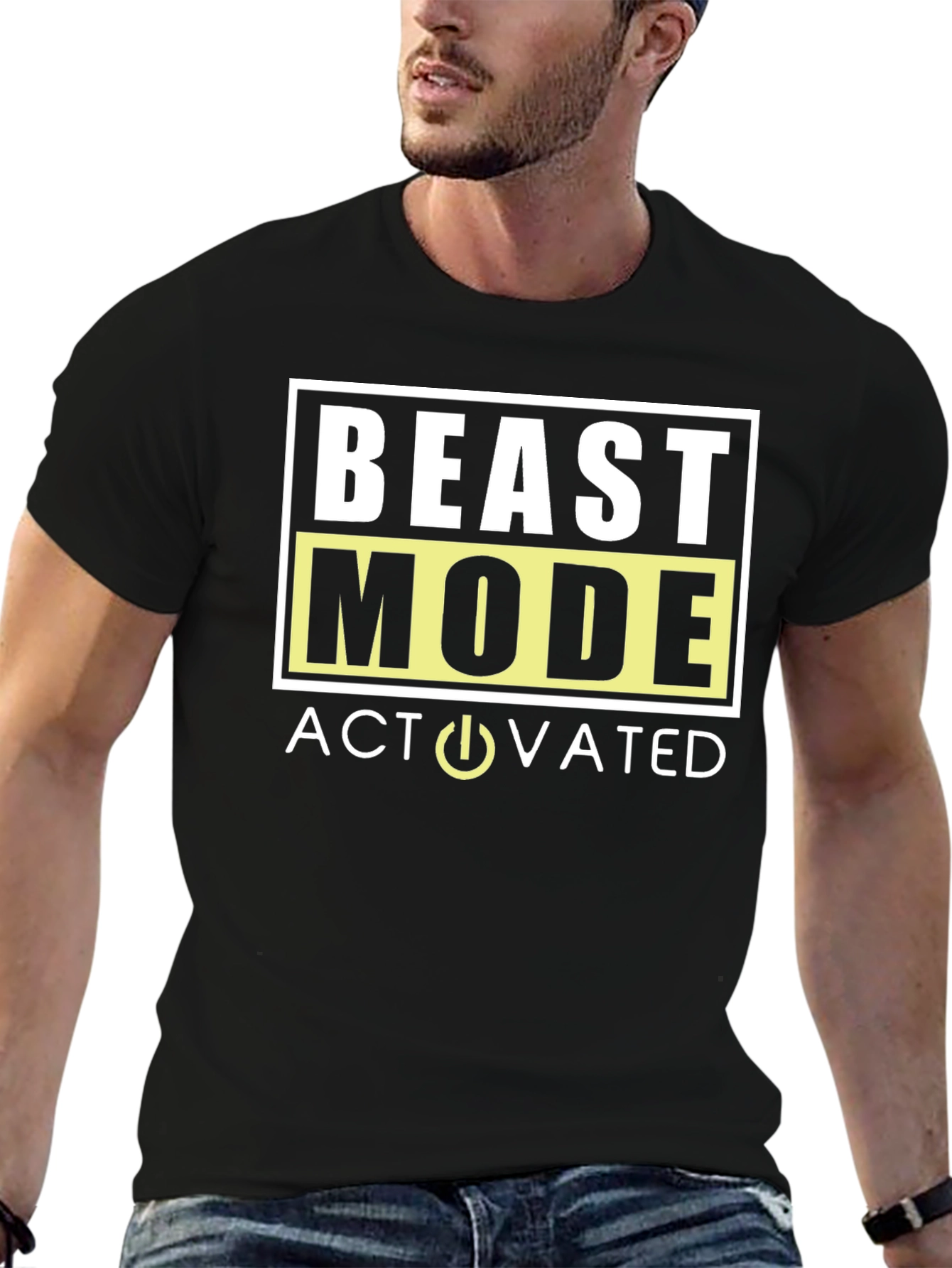 Beast Mode Activated Graphic T-Shirt - Mens Black Tee