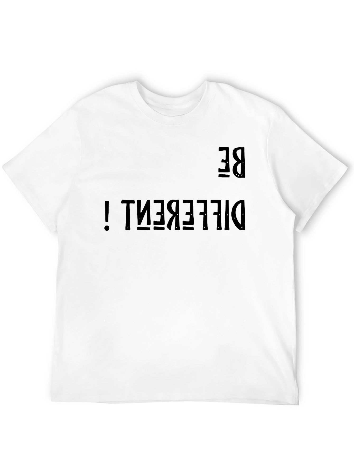 Be Different Graphic Tee - Black Cotton Casual Shirt