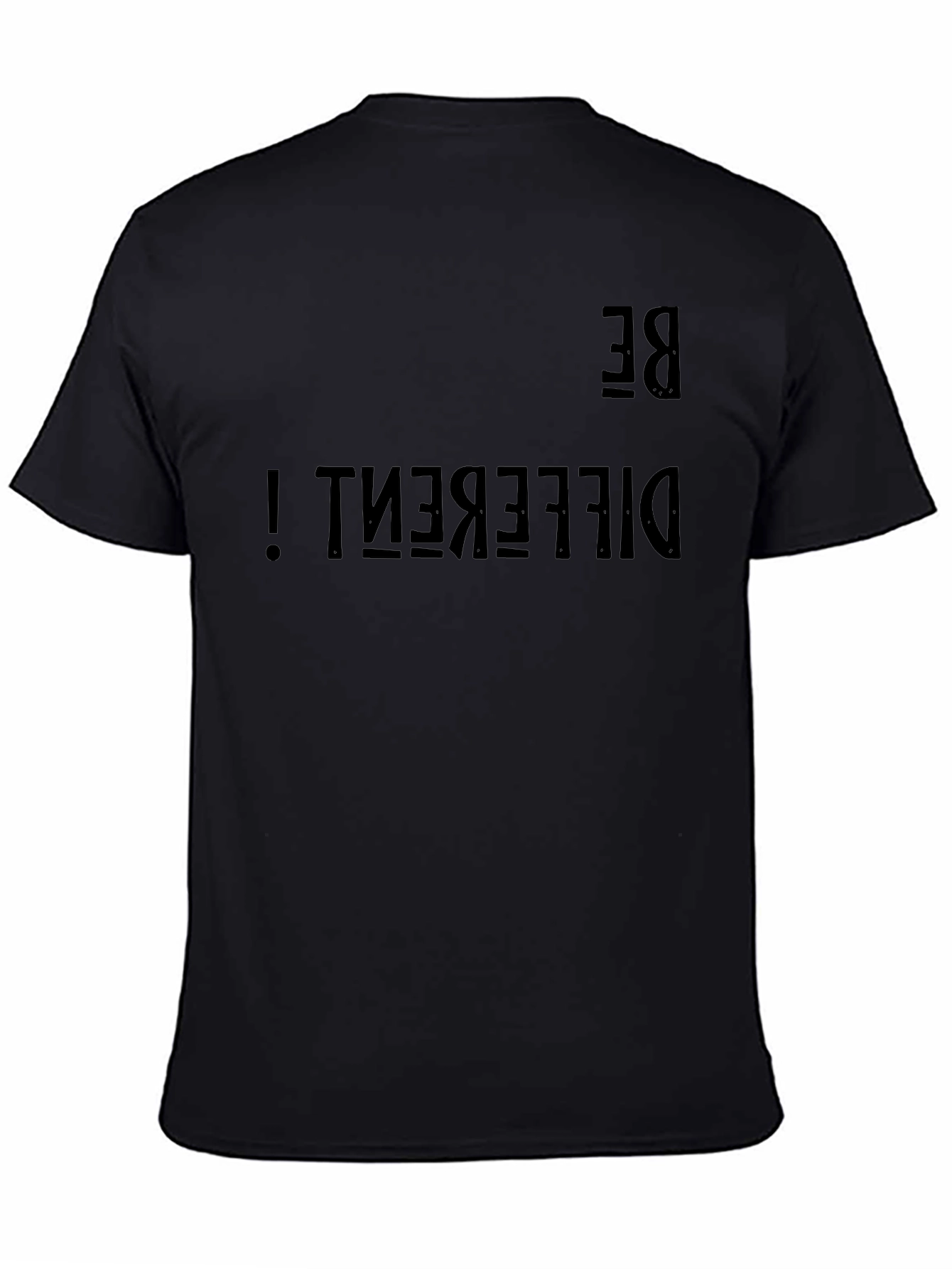 Be Different Graphic Tee - Black Cotton Casual Shirt