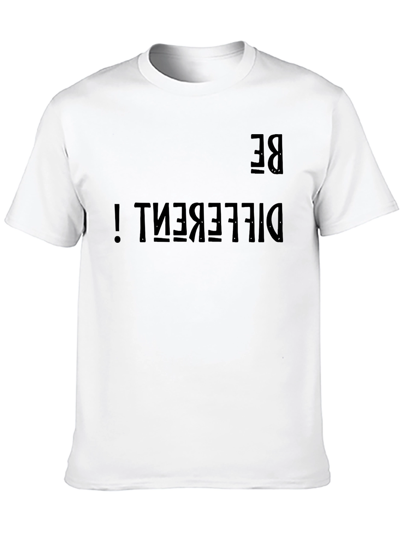 Be Different Graphic Tee - Black Cotton Casual Shirt