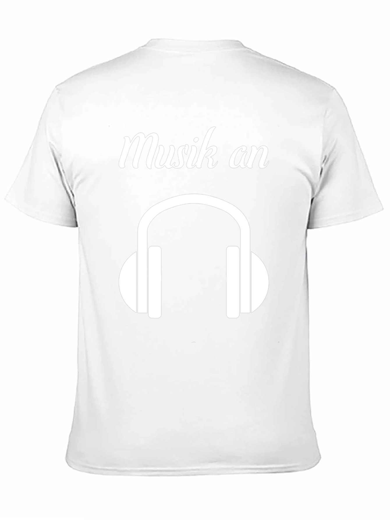 Musik An Headphones Graphic Black T-Shirt
