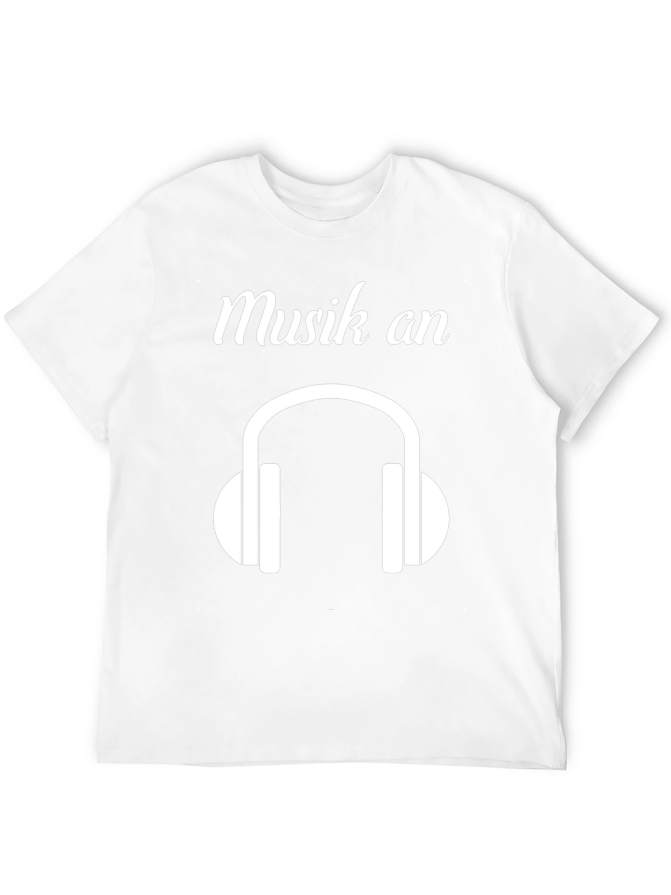 Musik An Headphones Graphic Black T-Shirt