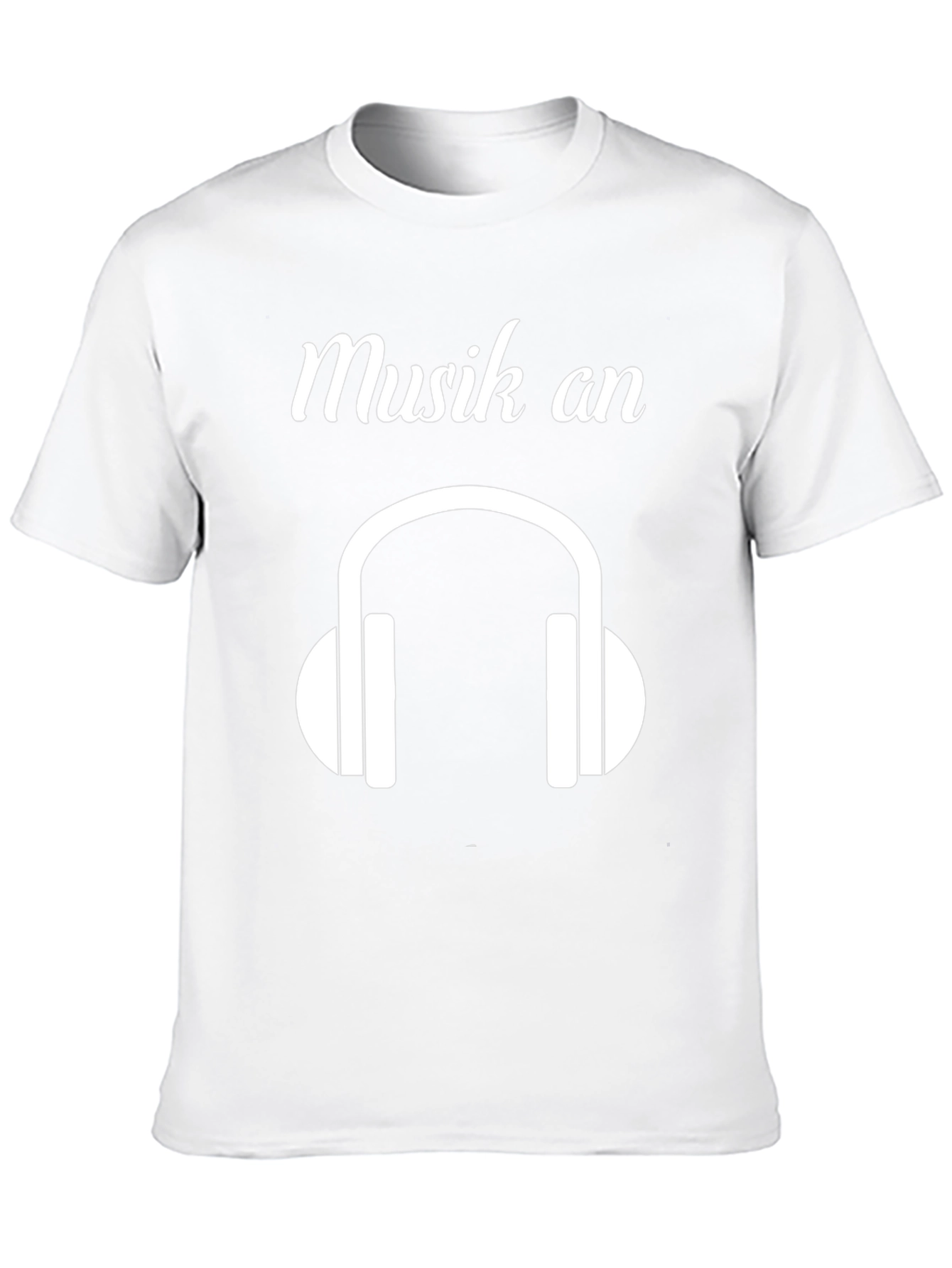 Musik An Headphones Graphic Black T-Shirt