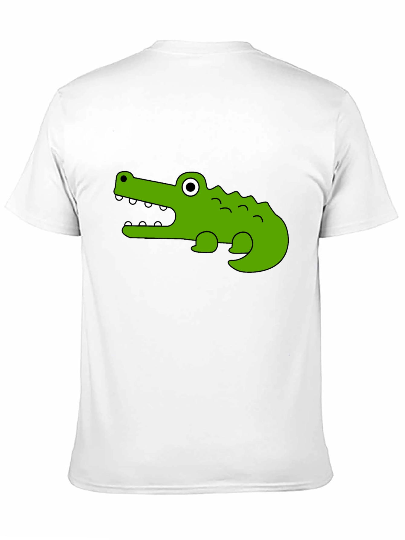 Cartoon Crocodile Graphic T-Shirt - Unisex Black Tee
