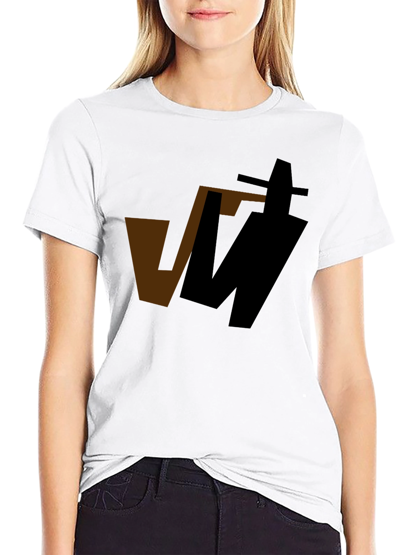 Abstract Graphic Black T-Shirt
