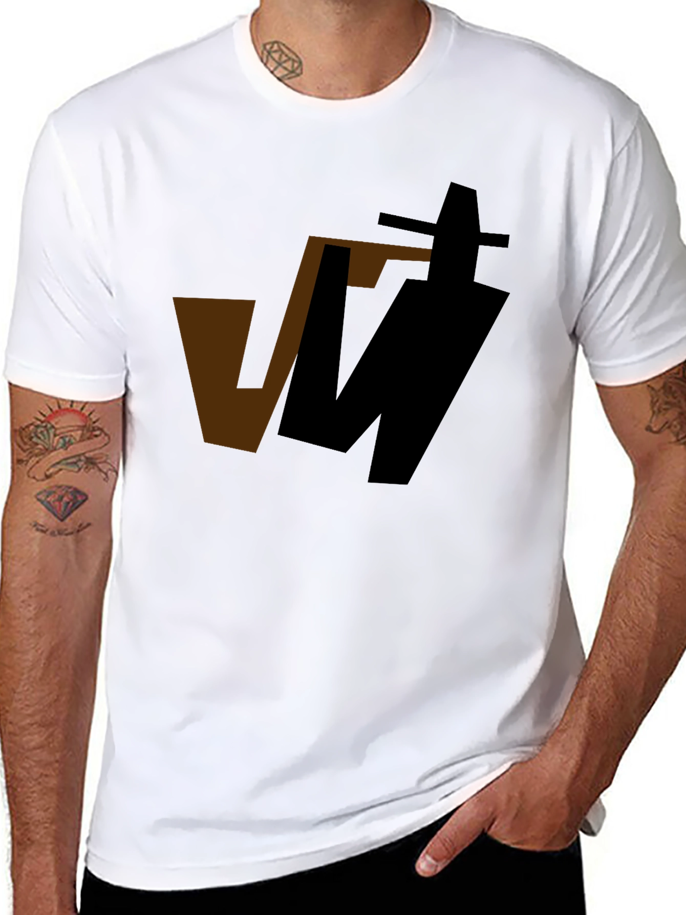 Abstract Graphic Black T-Shirt