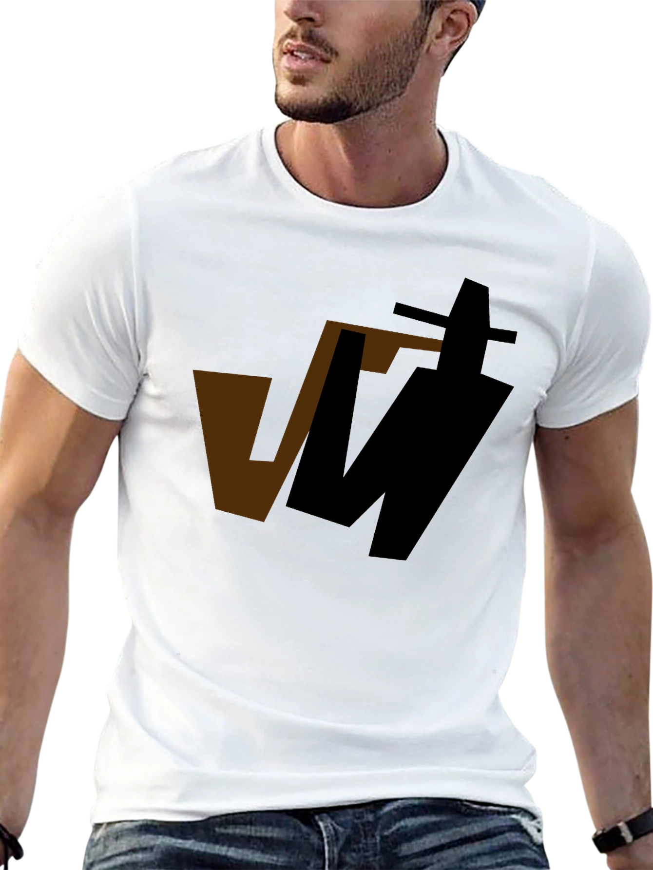 Abstract Graphic Black T-Shirt
