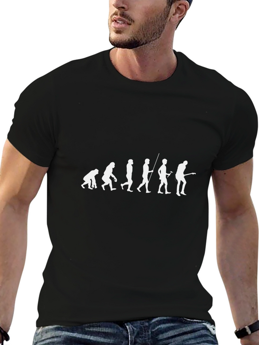 Evolution of Guitarist Black T-Shirt