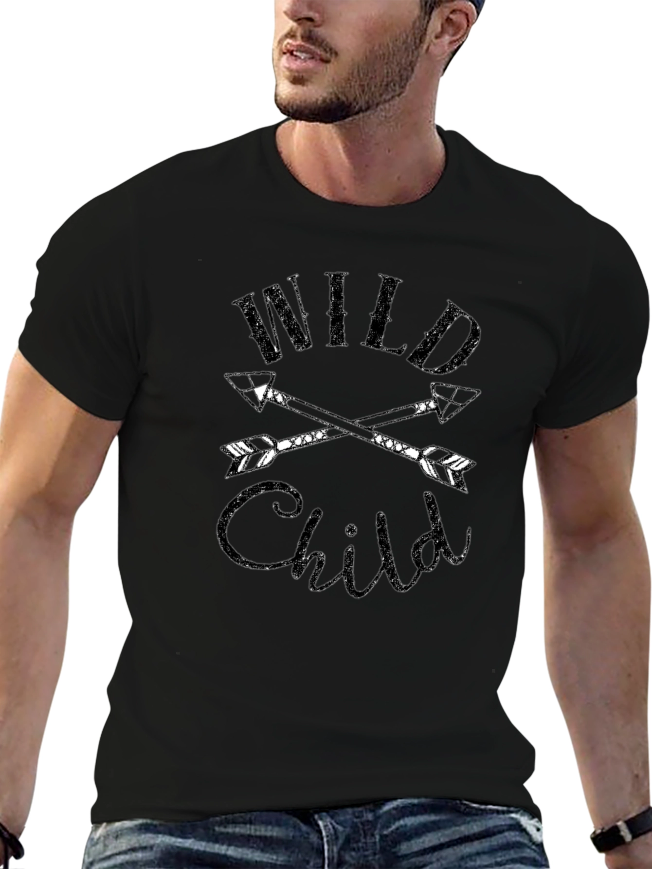 Wild Child Graphic Tee - Unisex Black T-Shirt