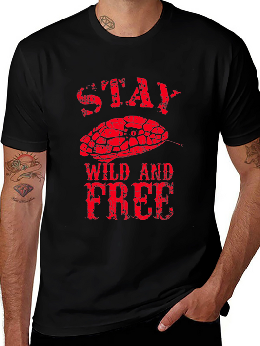 Stay Wild and Free Snake Graphic Tee